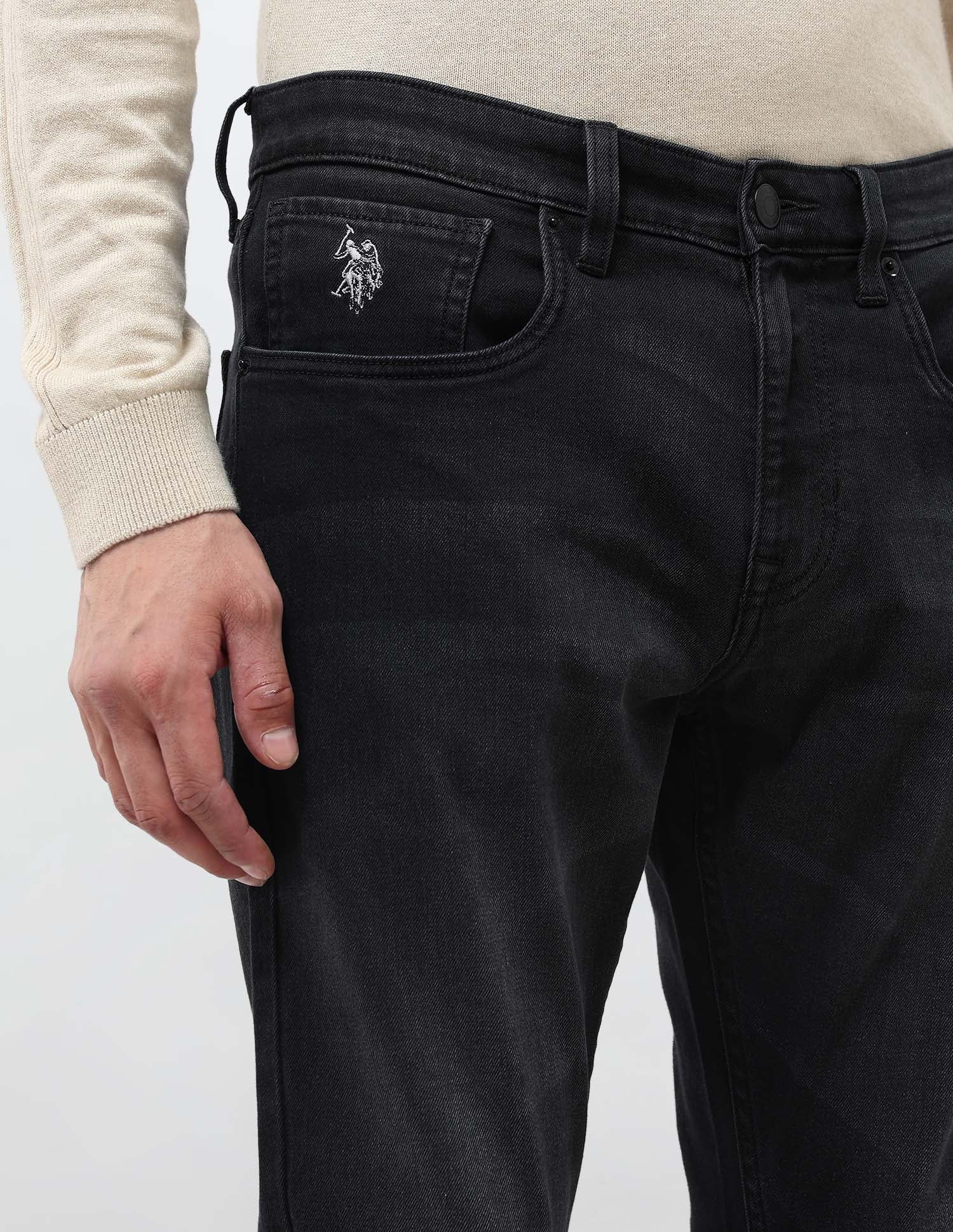 Henry Tapered Fit Whiskered Jeans Black - U.S. POLO ASSN. | Large