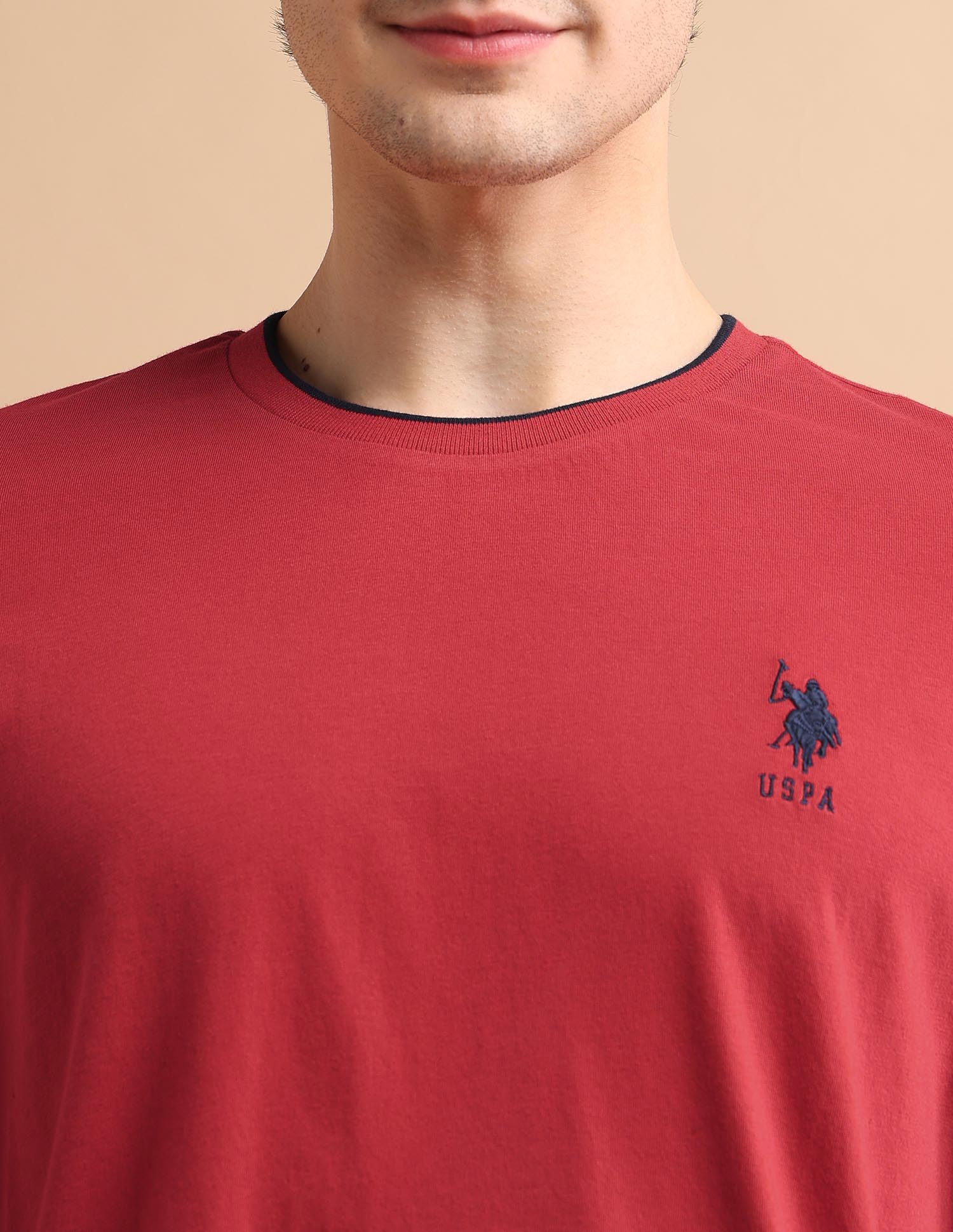 Stretchy Tipped T-Shirt Red - U.S. POLO ASSN. | Large