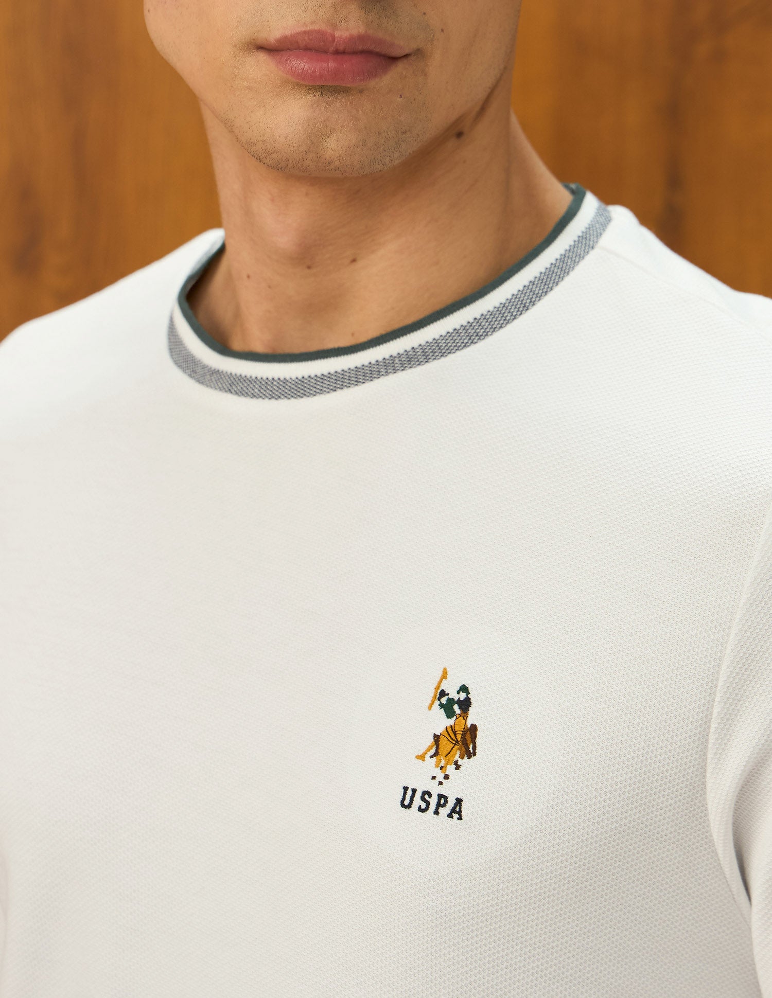 Solid Varsity Theatre T-Shirt Off White - U.S. POLO ASSN. | Large