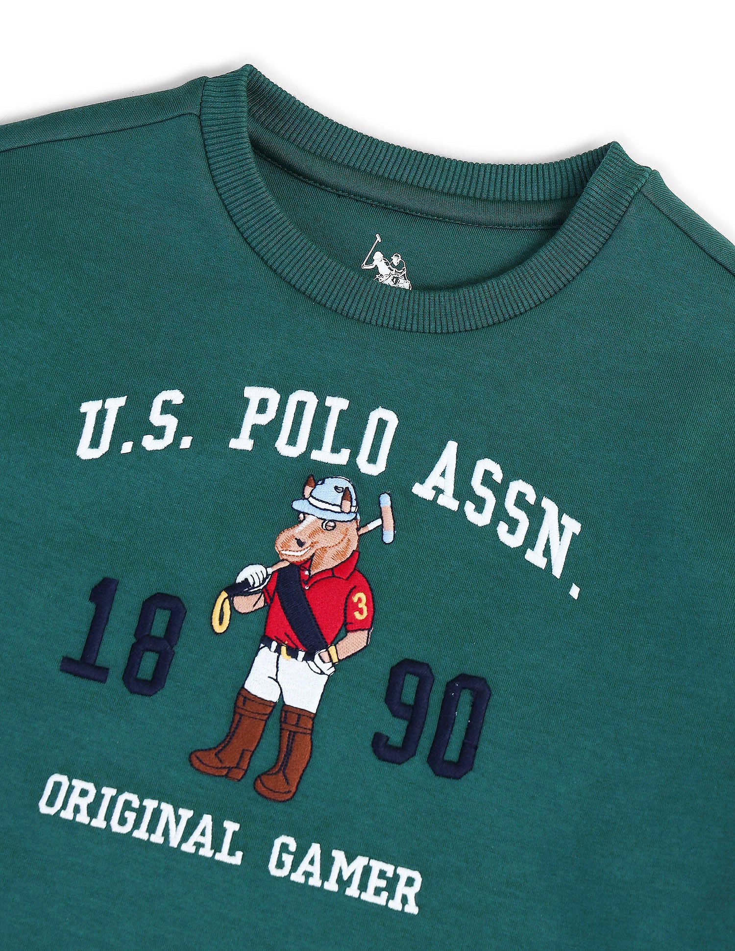 Boys Brand Embroidered Sweatshirt Kumquat - U.S. POLO ASSN. | Large