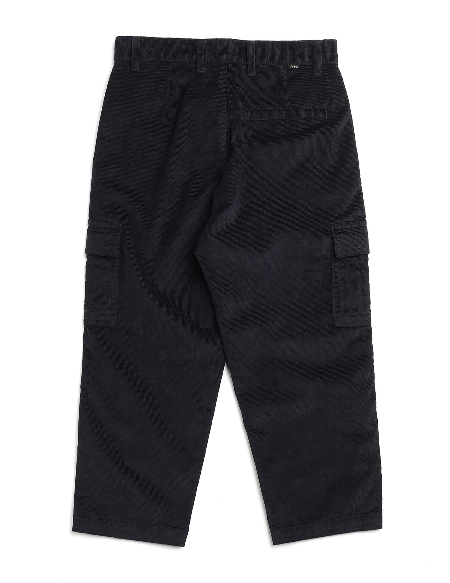 Boys Corduroy Relaxed Fit Cargo Trousers Navy - U.S. Polo Assn. India | Large