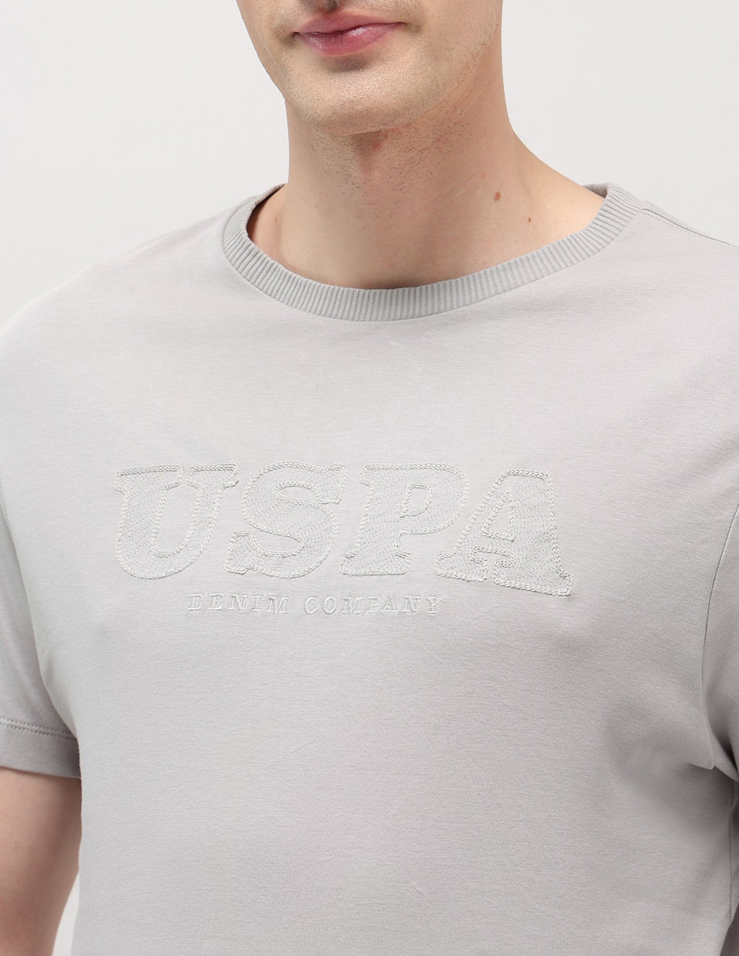 Monochrome Brand Embroidered T-Shirt Light Grey - U.S. POLO ASSN. | Large