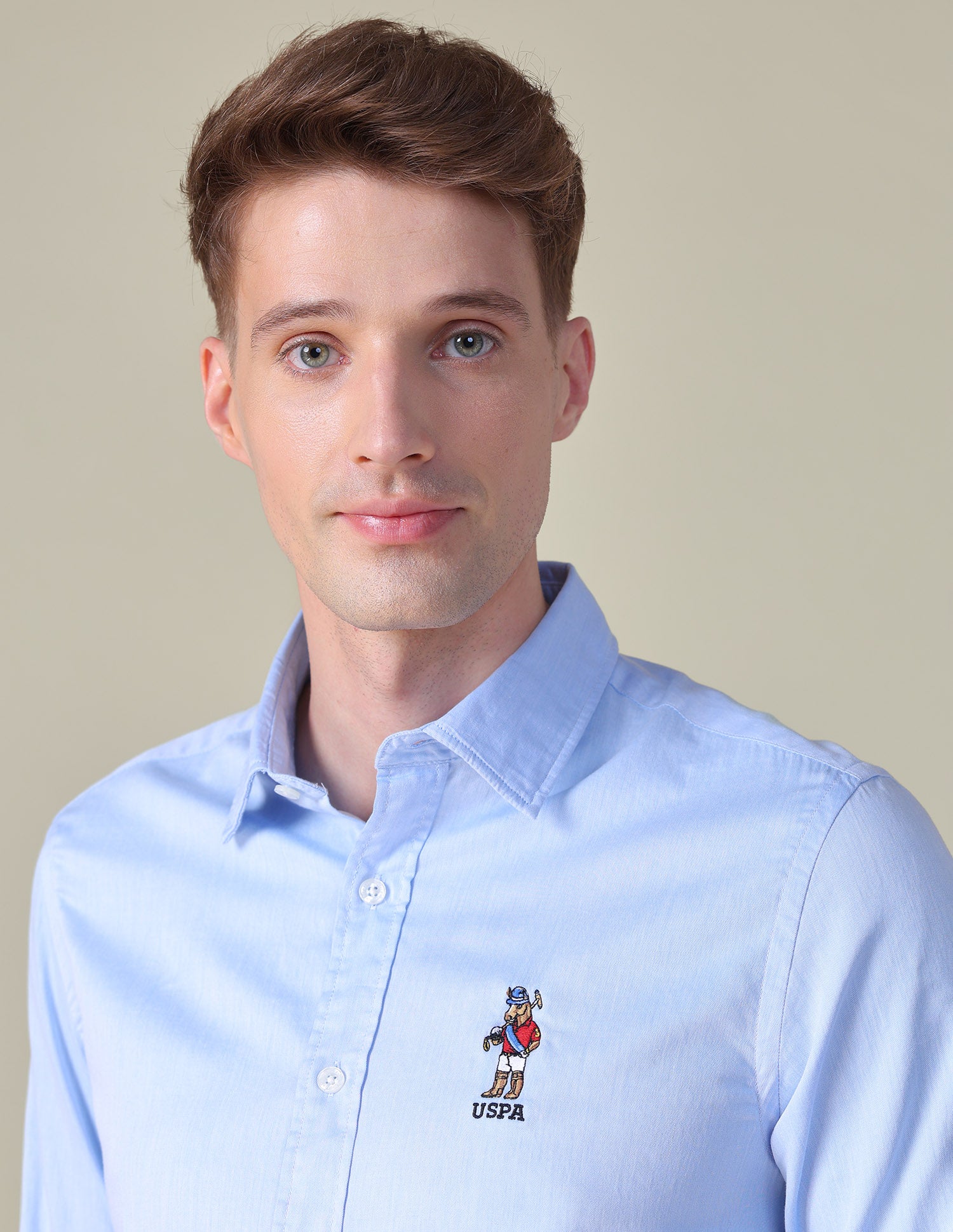 Twill Tailored Fit Shirt Blue - U.S. POLO ASSN. | Large