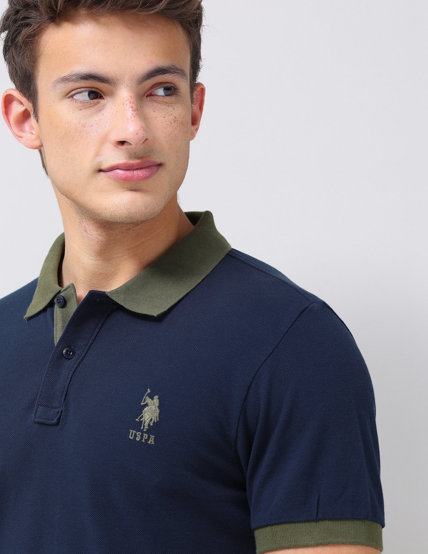 Solid Regular Fit Polo Shirt Navy - U.S. Polo Assn. India | Large