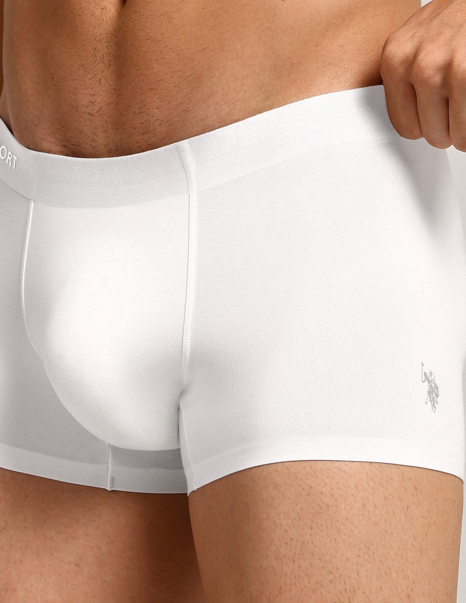 Adaptive Fit Breathable RT008 Trunks - Pack Of 1 White - U.S. Polo Assn. India | Large
