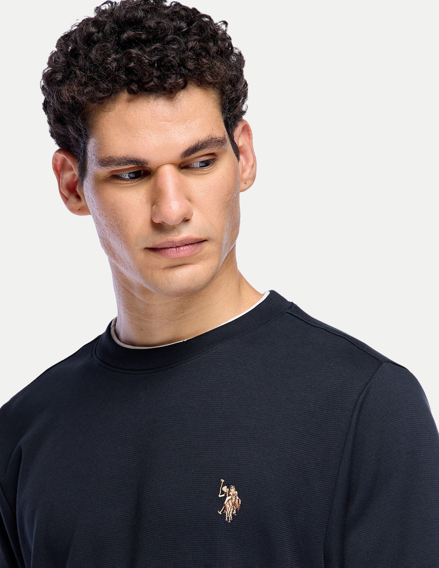 Solid Regular Fit Sweatshirt Navy - U.S. Polo Assn. India | Large