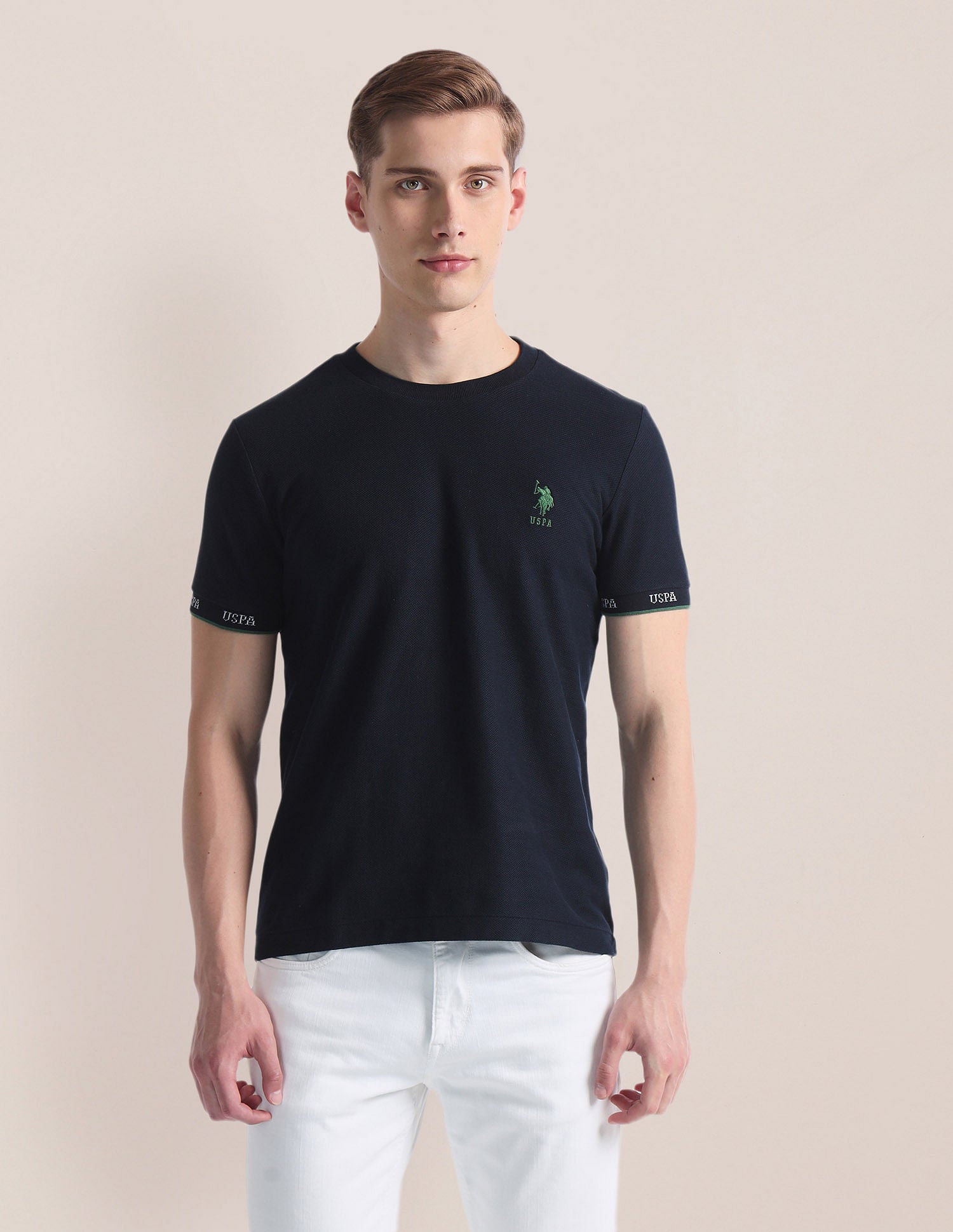 Solid Slim T-Shirt Navy - U.S. Polo Assn. India | Large