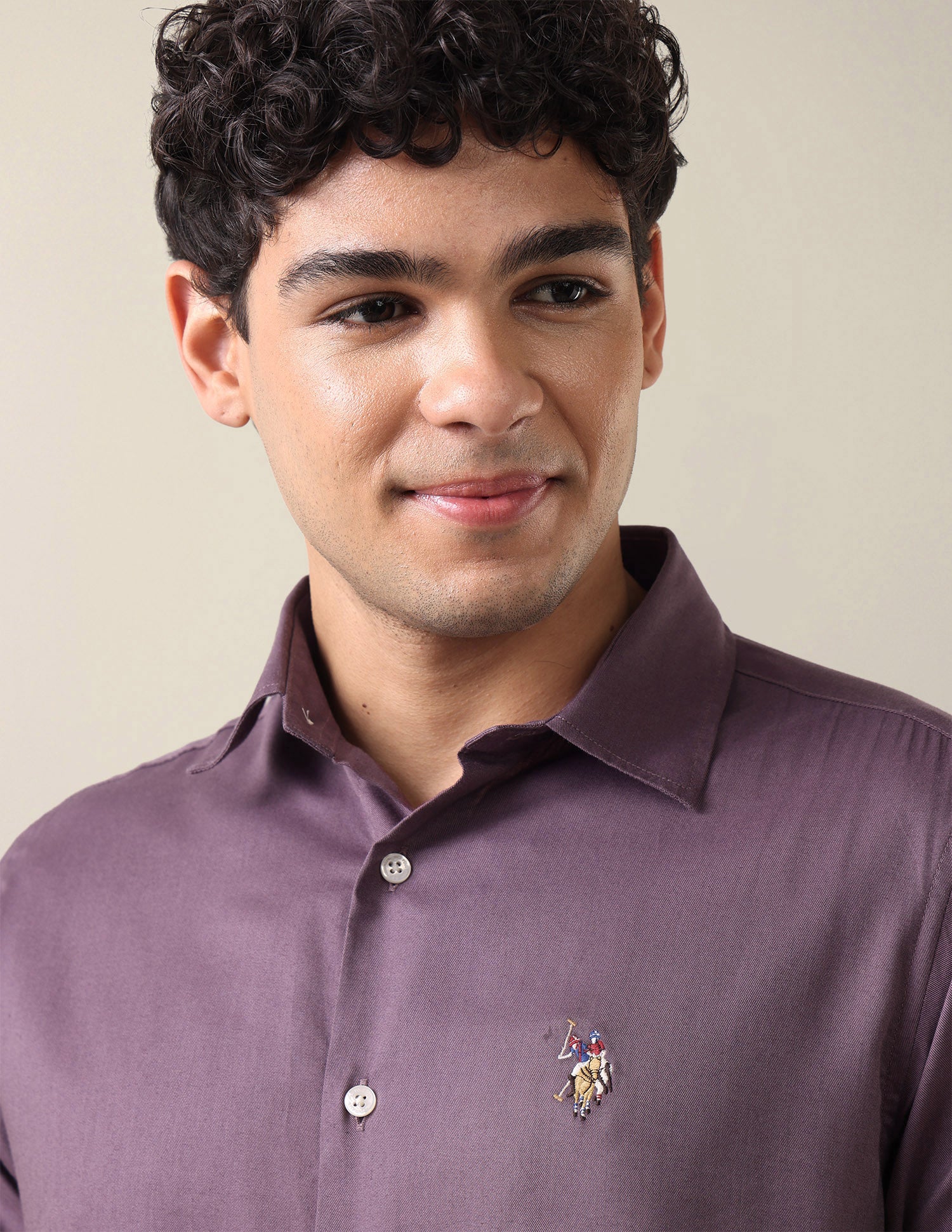 Twill Regular Fit Shirt Lavender - U.S. Polo Assn. India | Large