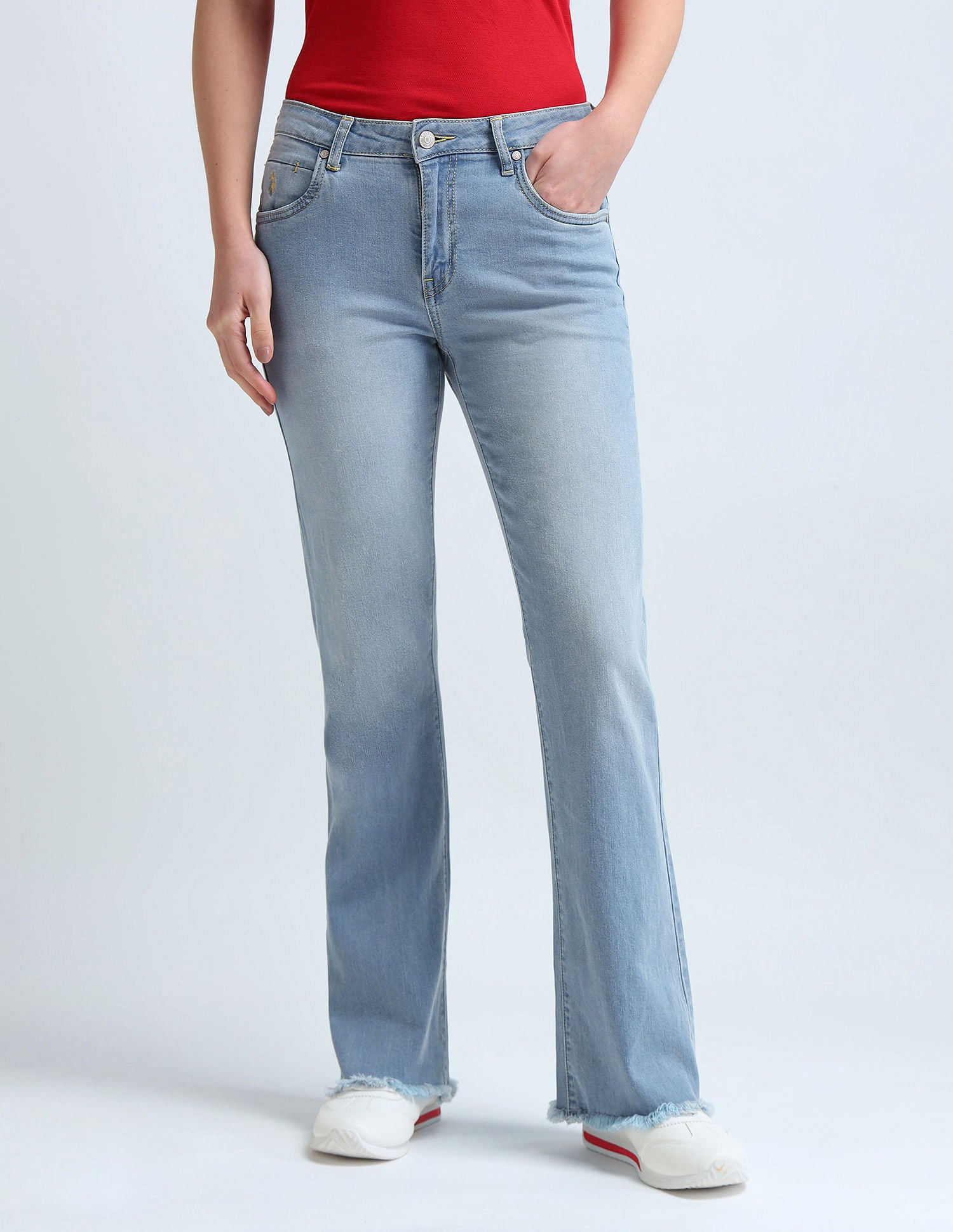 Skinny Bootcut Fit Blue Jeans Blue - U.S. POLO ASSN. | Large