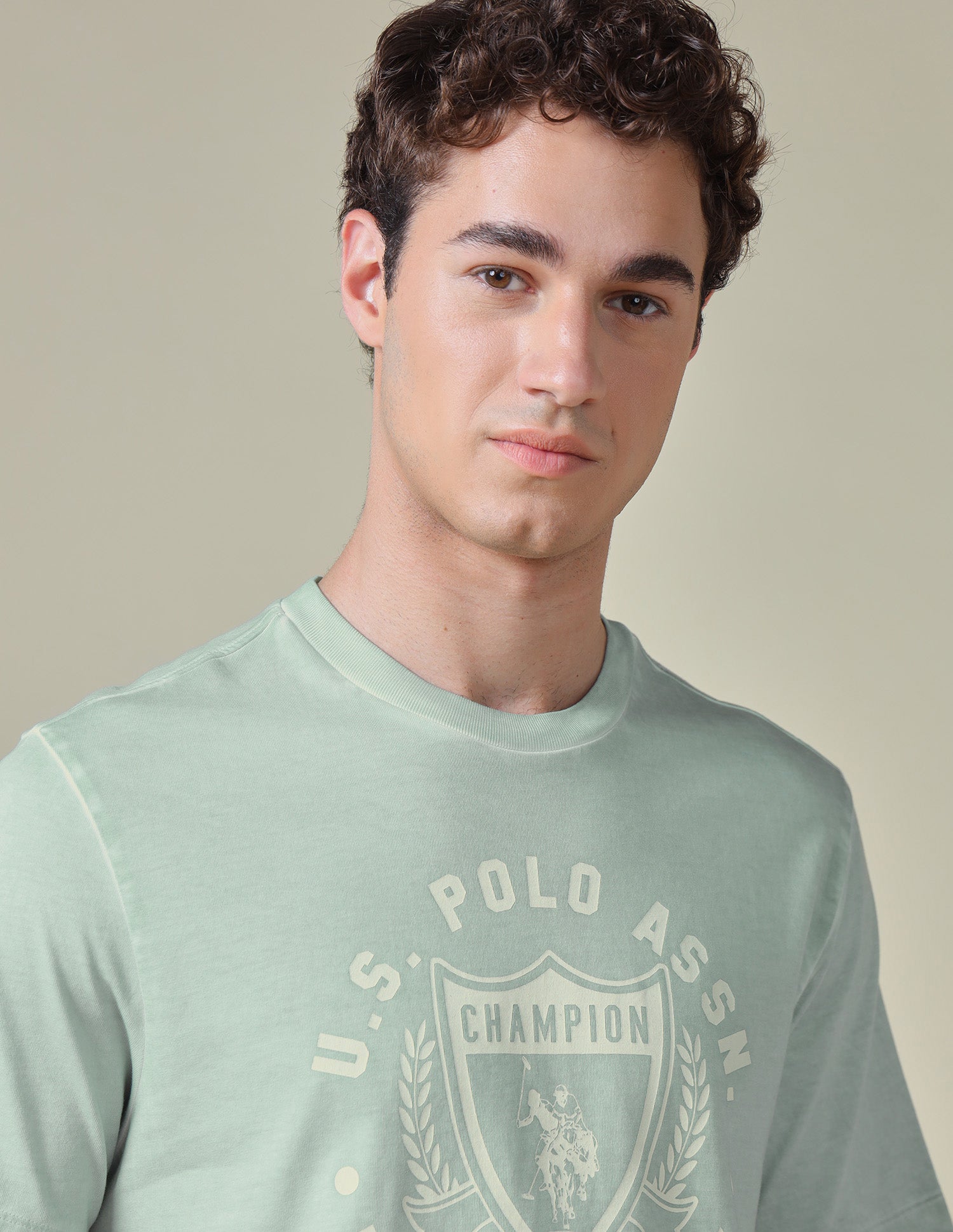 Graphic Brand Printed Relaxed Fit T-Shirt Green - U.S. Polo Assn. India | Large