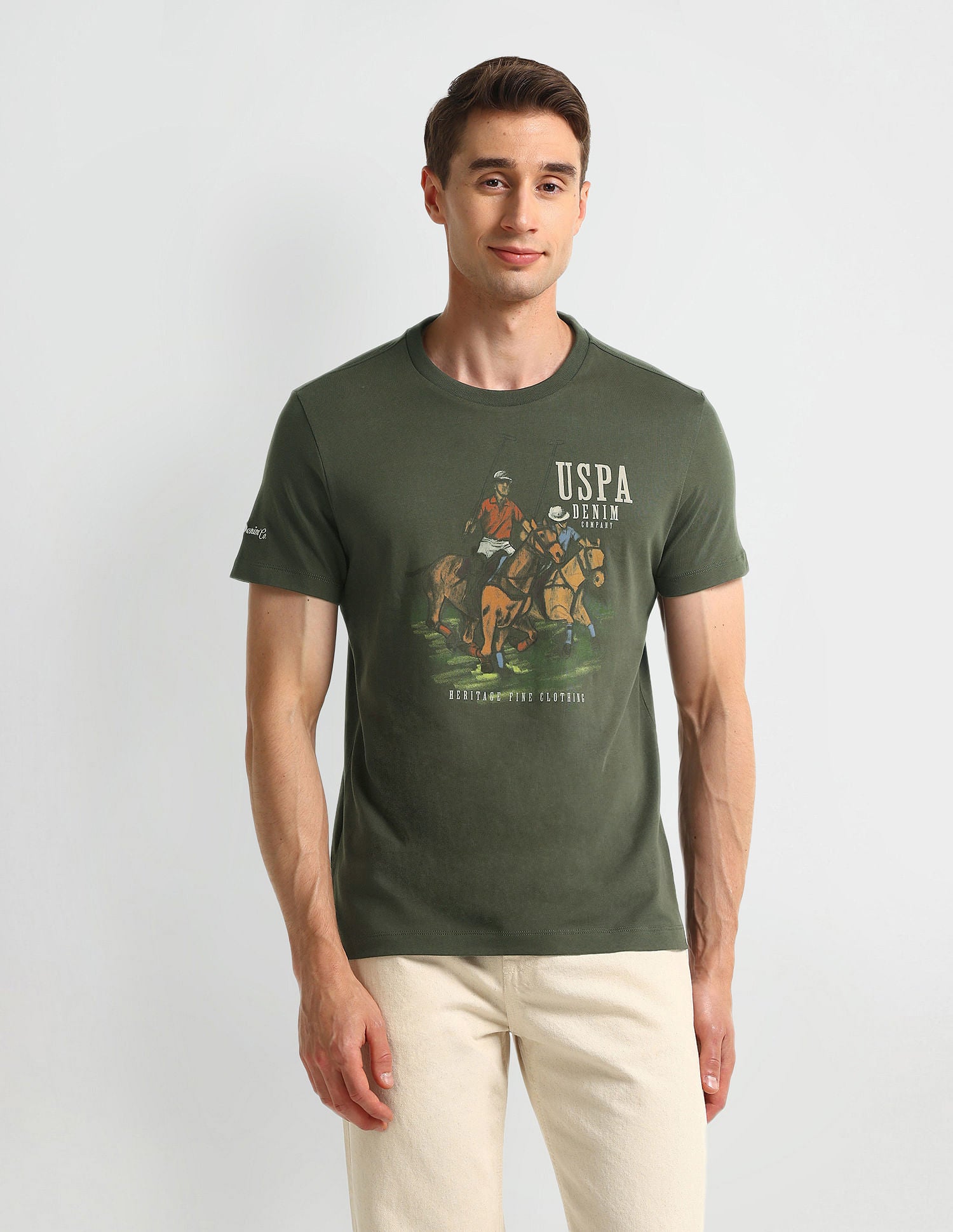 Muscle Fit Graphic T-Shirt Cream - U.S. POLO ASSN. | Large