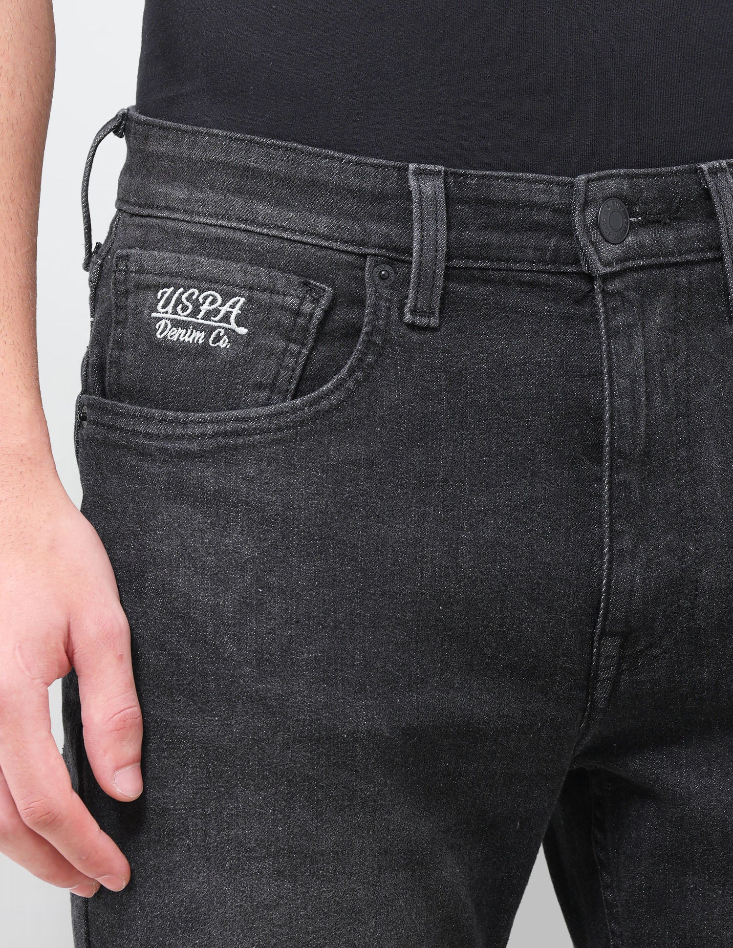 Connor Bootcut Fit Black Jeans Black - U.S. Polo Assn. India | Large