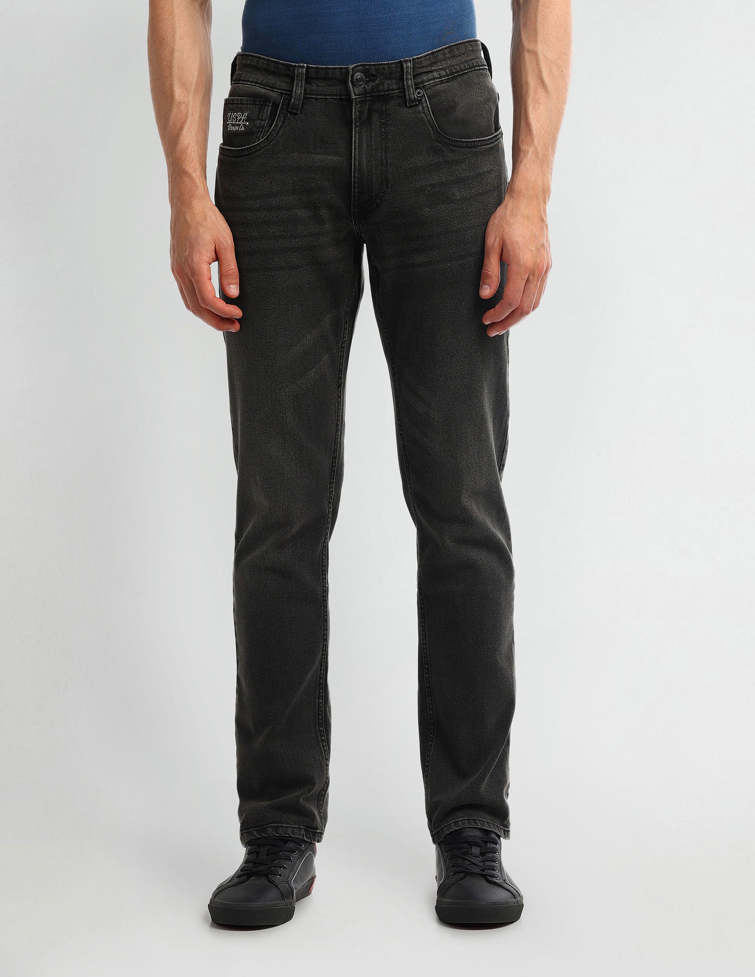 Brandon Slim Tapered Black Jeans Black - U.S. Polo Assn. India | Large