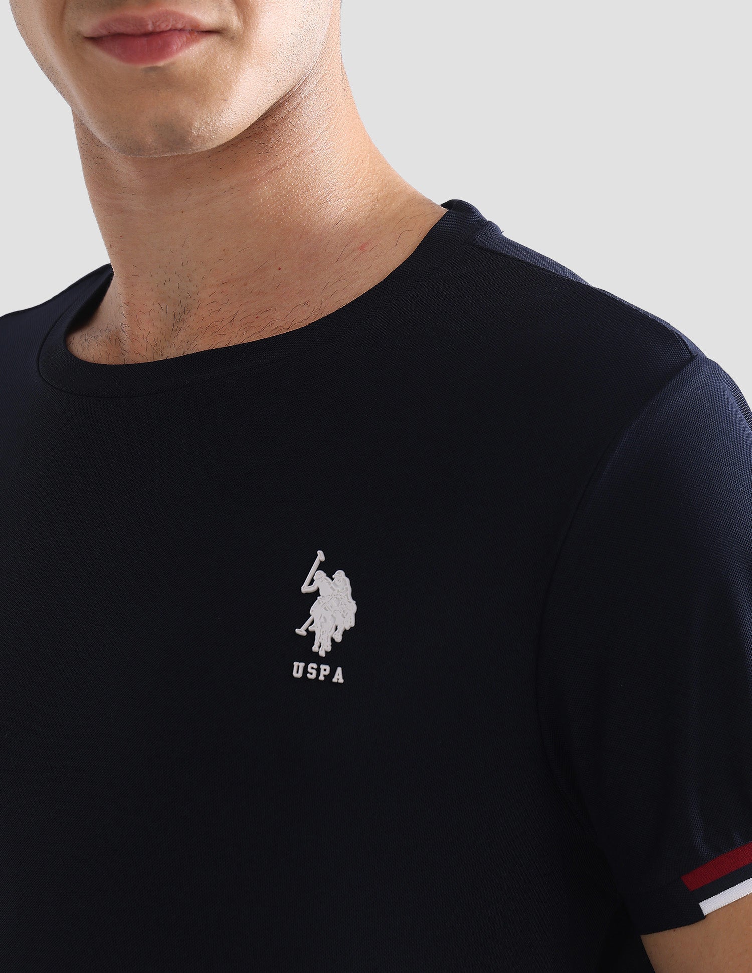 Solid Slim Fit Active T-Shirt Navy - U.S. Polo Assn. India | Large