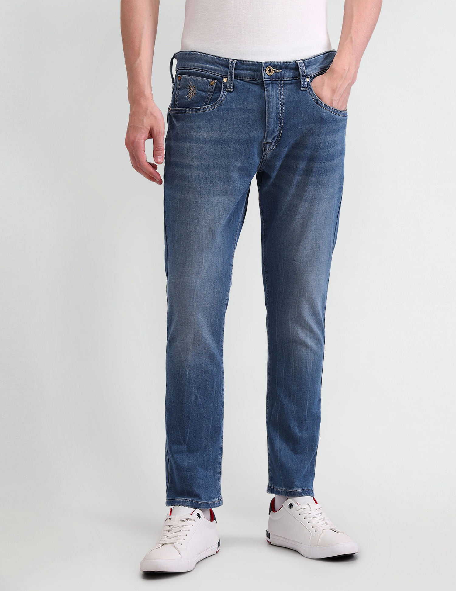 Henry Tapered Fit Blue Jeans Blue - U.S. POLO ASSN. | Large