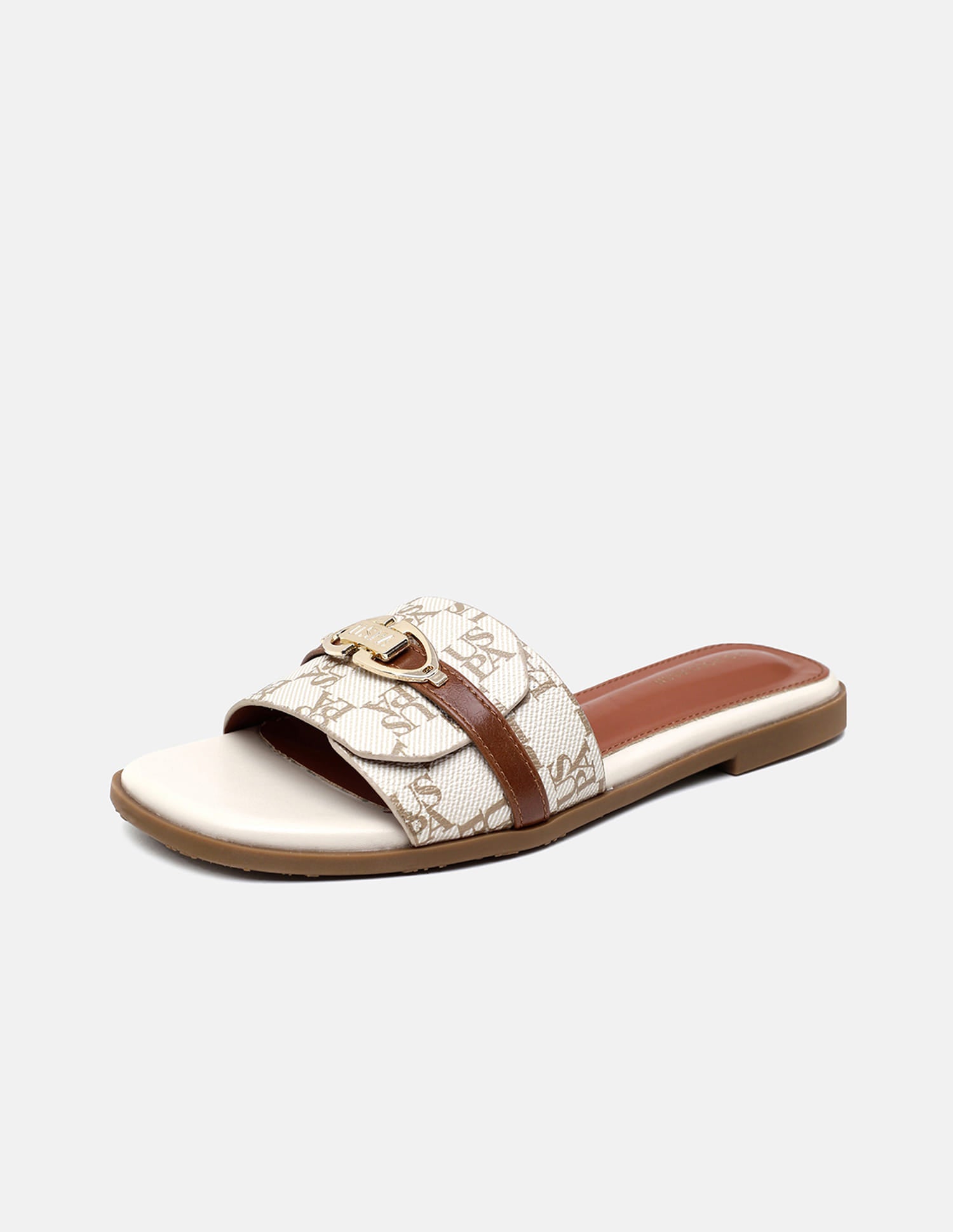Monogram Leandre Sandals Off White - U.S. Polo Assn. India | Large