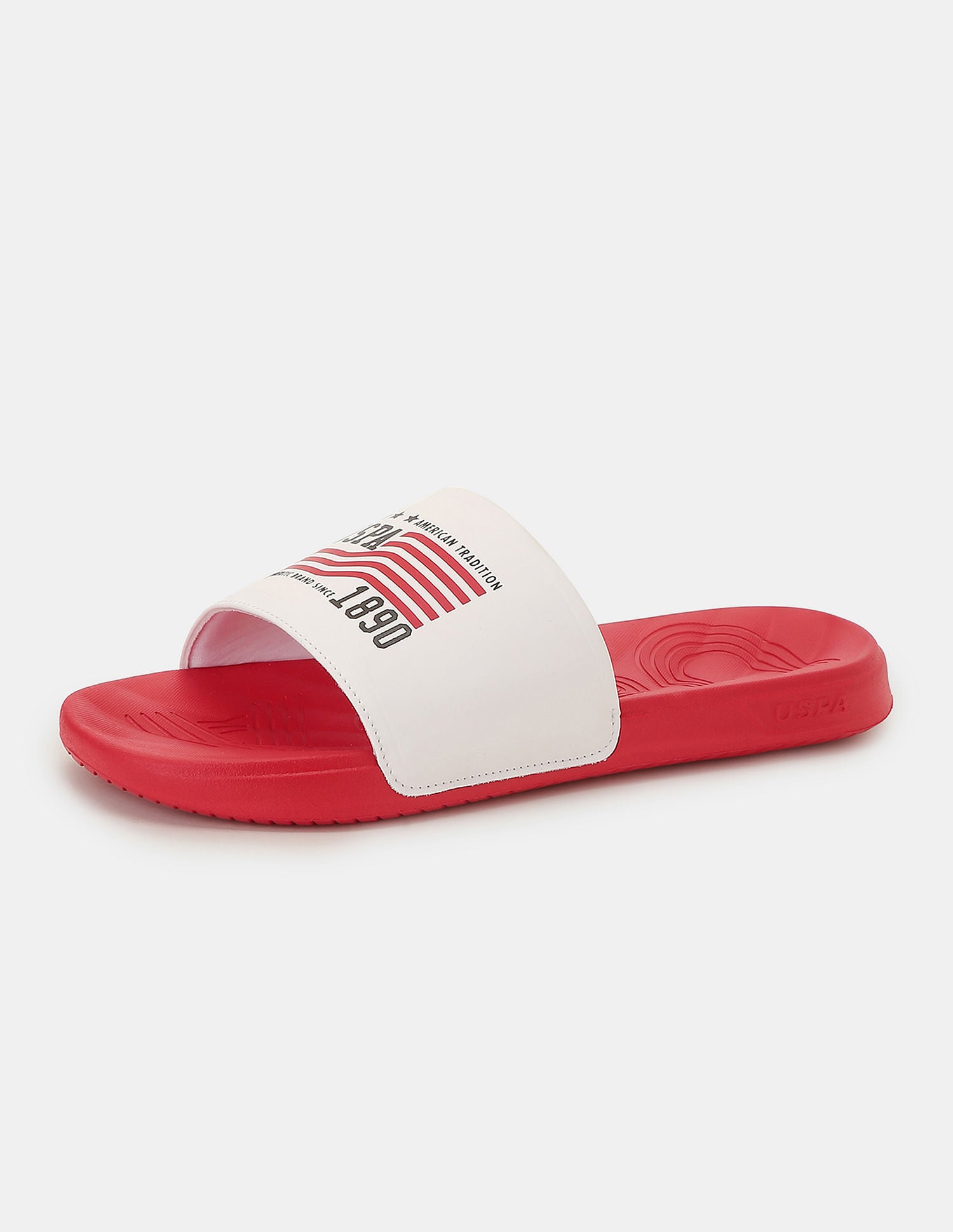 Men Axer Open Toe Slippers Red - U.S. POLO ASSN. | Large