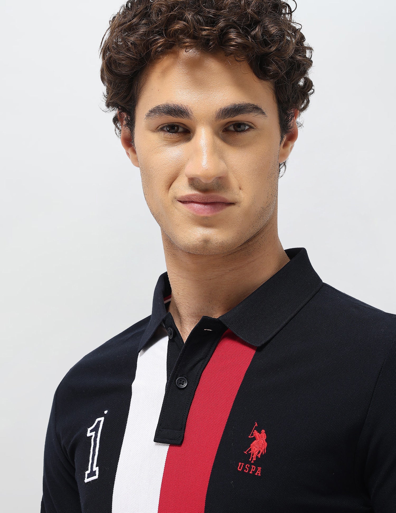 Colourblocked Slim Fit Polo Shirt Navy - U.S. Polo Assn. India | Large