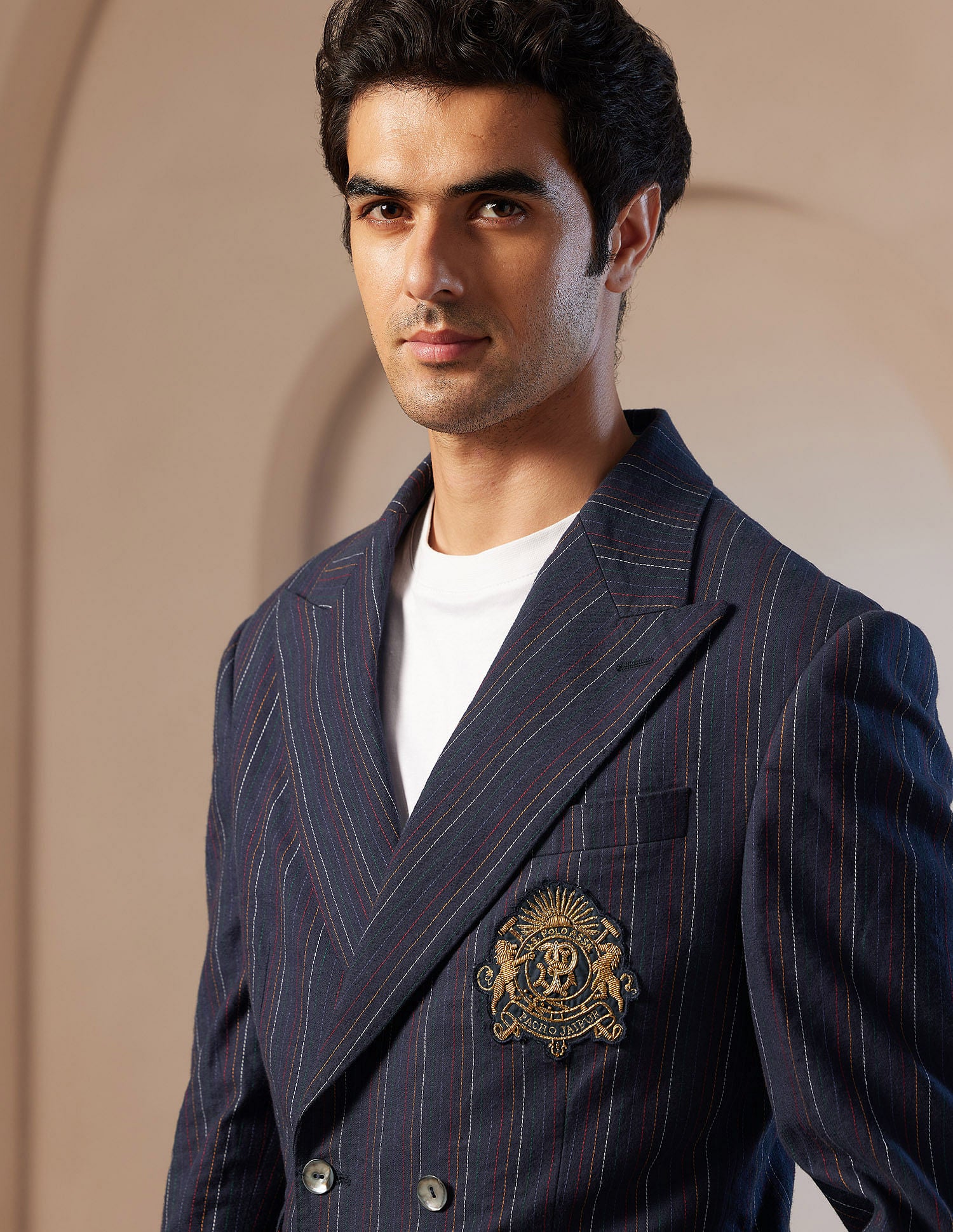 Pacho X Crest Logo Double Breasted Jacket Navy - U.S. Polo Assn. India | Large