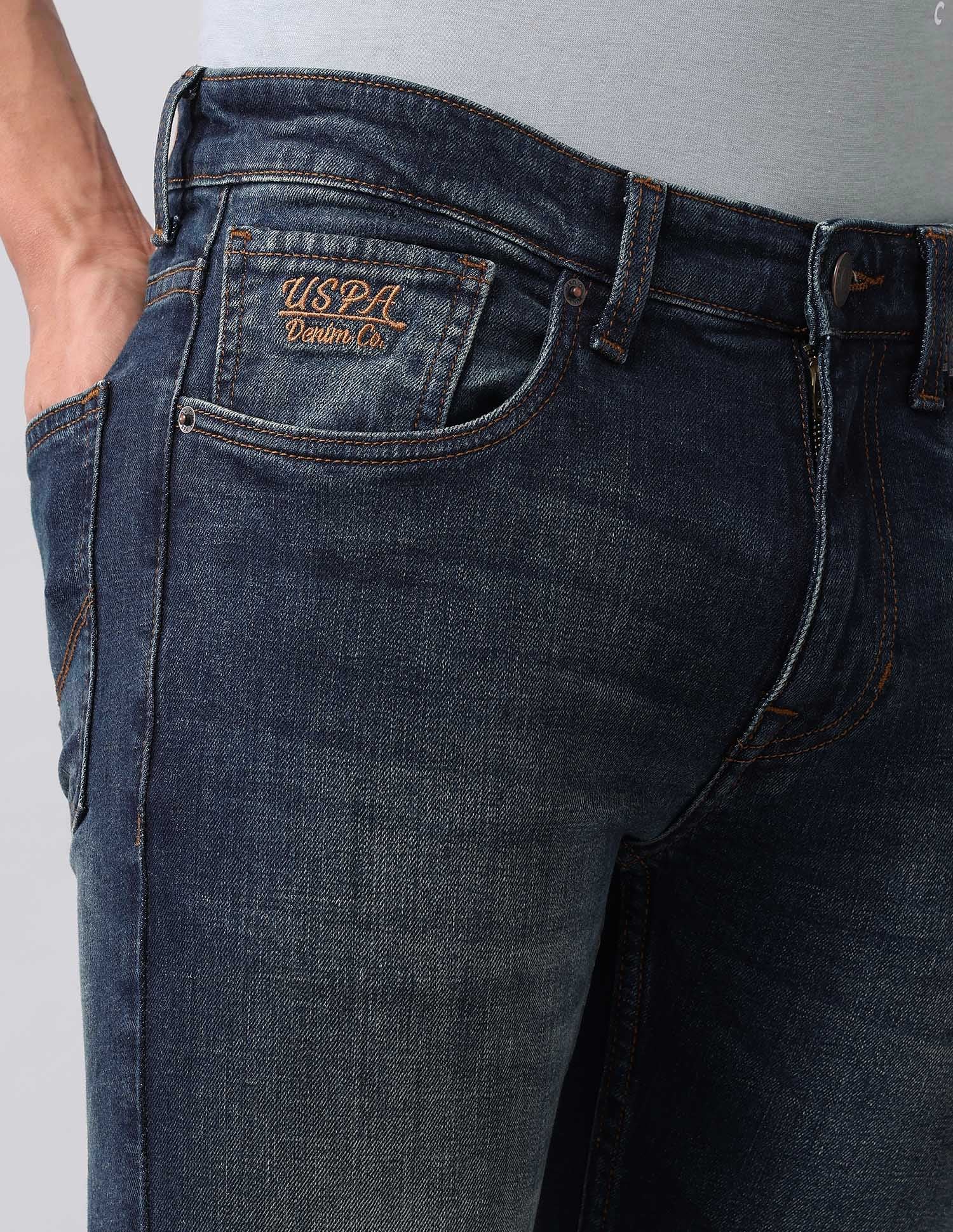 Regallo Skinny Fit Blue Jeans Mid Wash - U.S. Polo Assn. India | Large