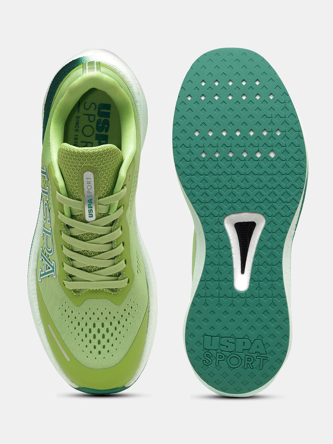 Men Rainer USPA Sport Runpro Running Shoes Green - U.S. Polo Assn. India | Large