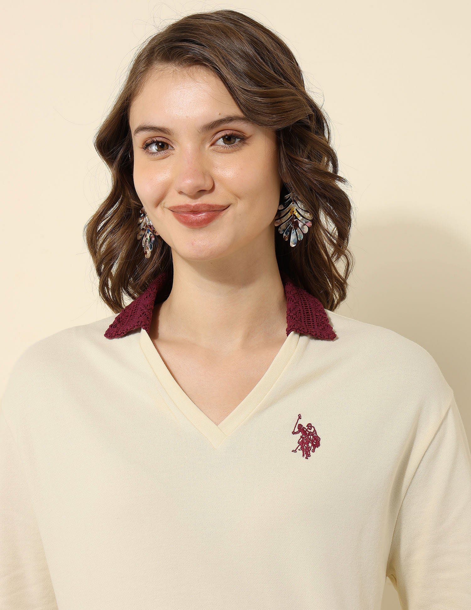 Regular Fit Polo Shirt Ecru - U.S. POLO ASSN. | Large