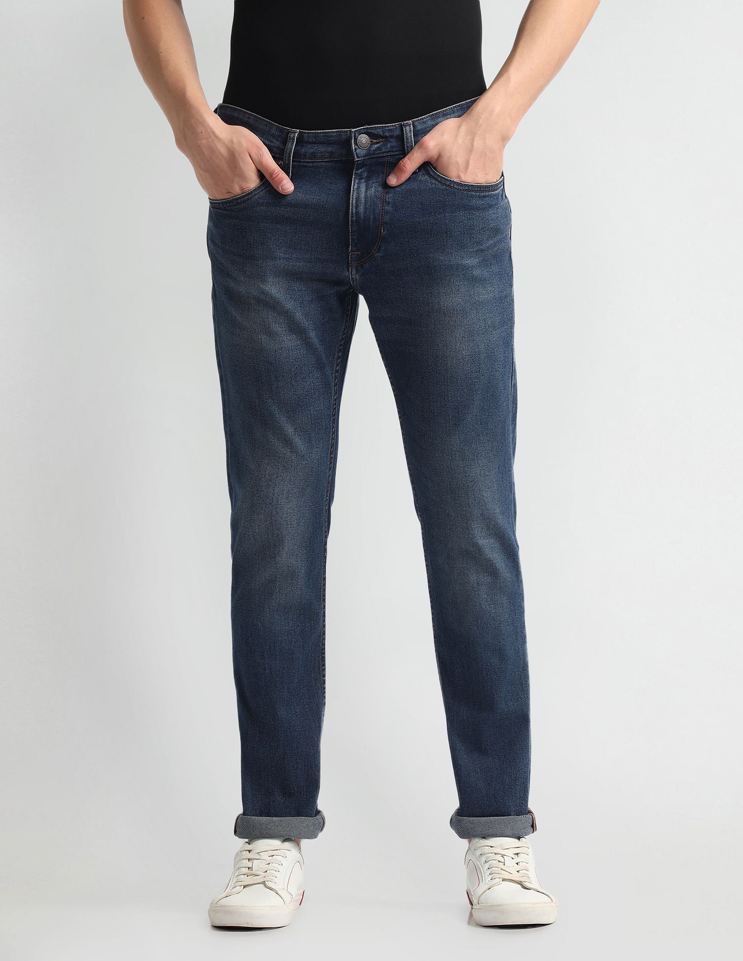 Brandon Slim Tapered Blue Jeans Blue - U.S. Polo Assn. India | Large