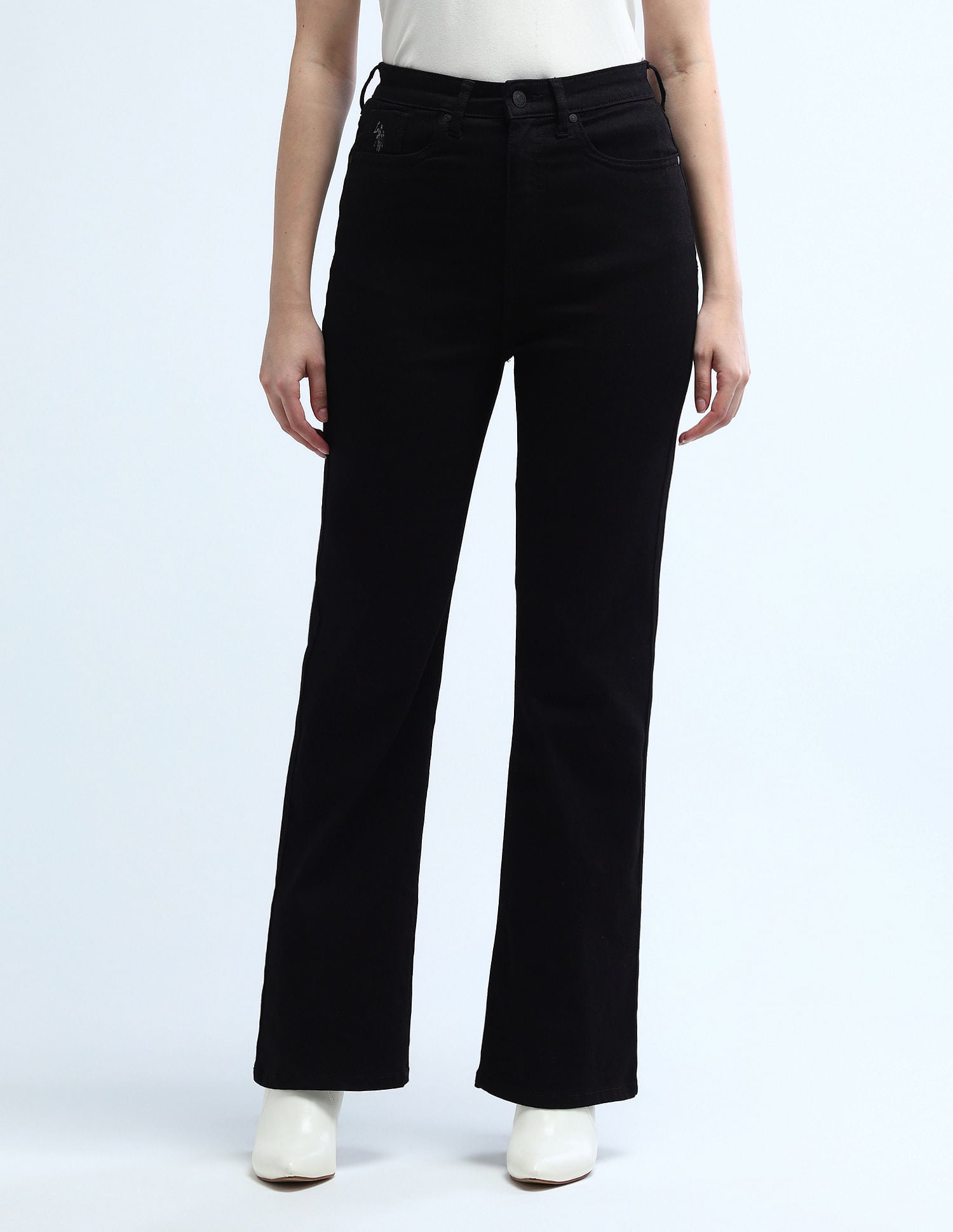 Ultra High Rise Bootcut Jeans Black - U.S. POLO ASSN. | Large