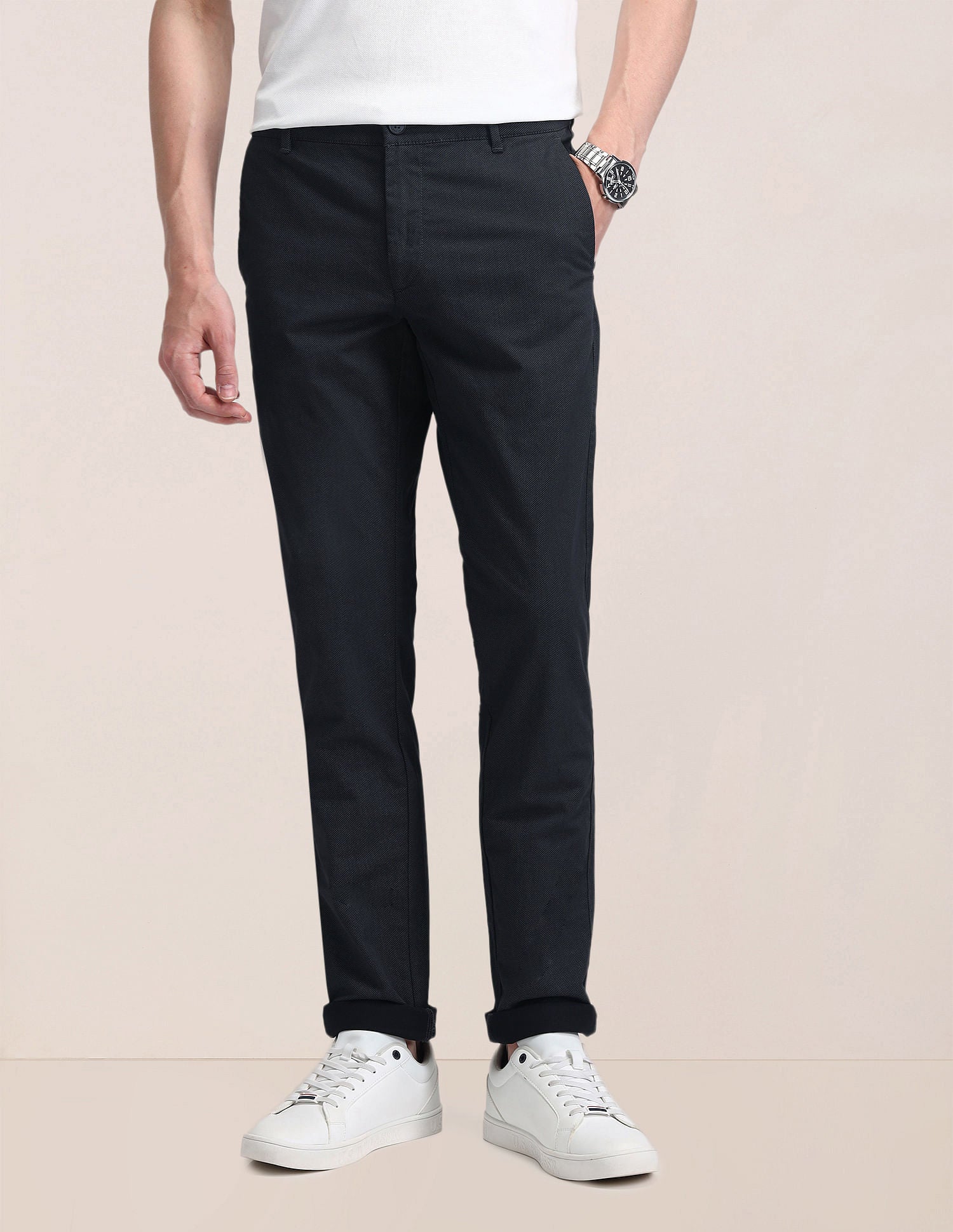 Mid Rise Regular Fit Trousers Grey - U.S. POLO ASSN. | Large