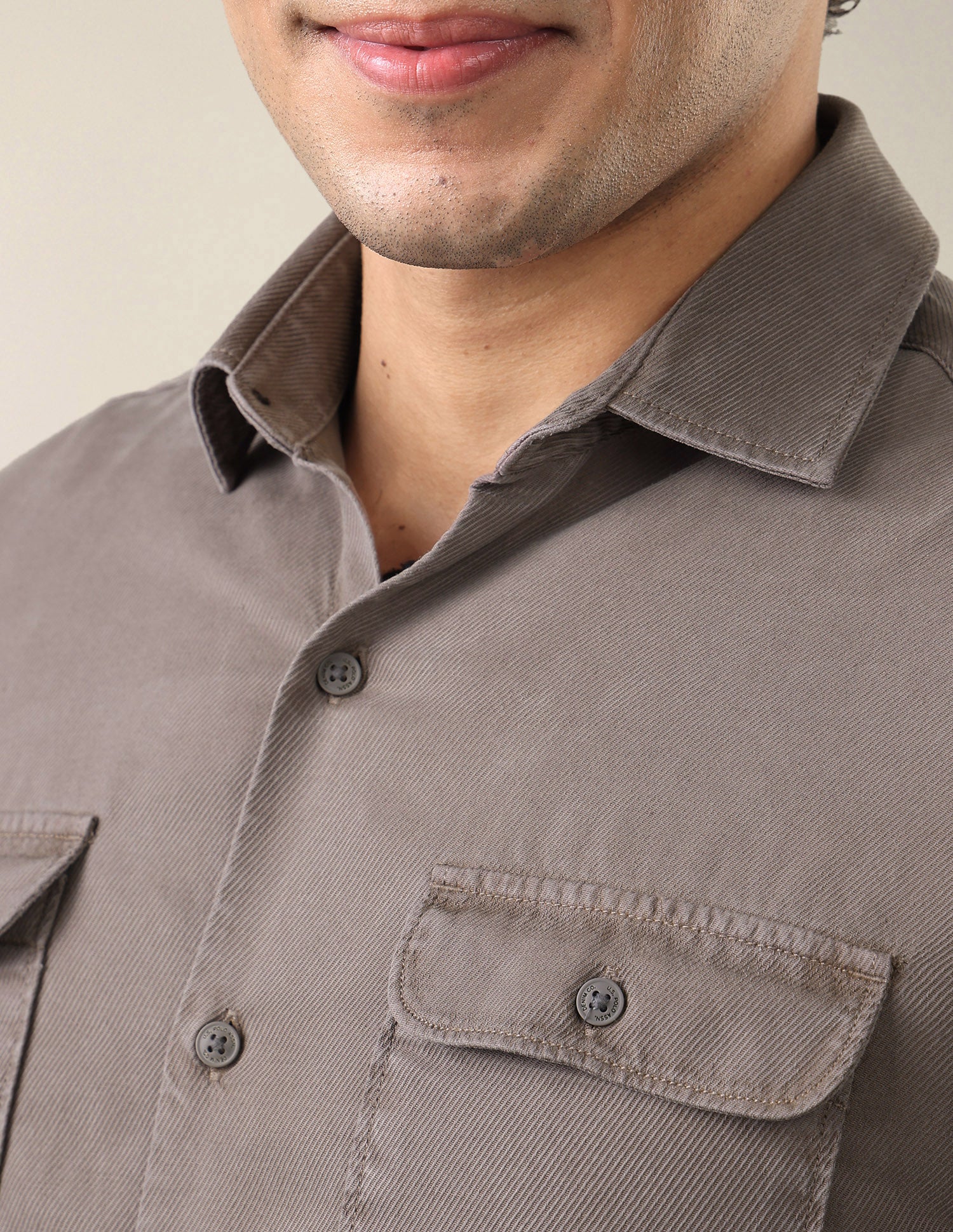 Solid Regular Fit Shirt Grey - U.S. Polo Assn. India | Large