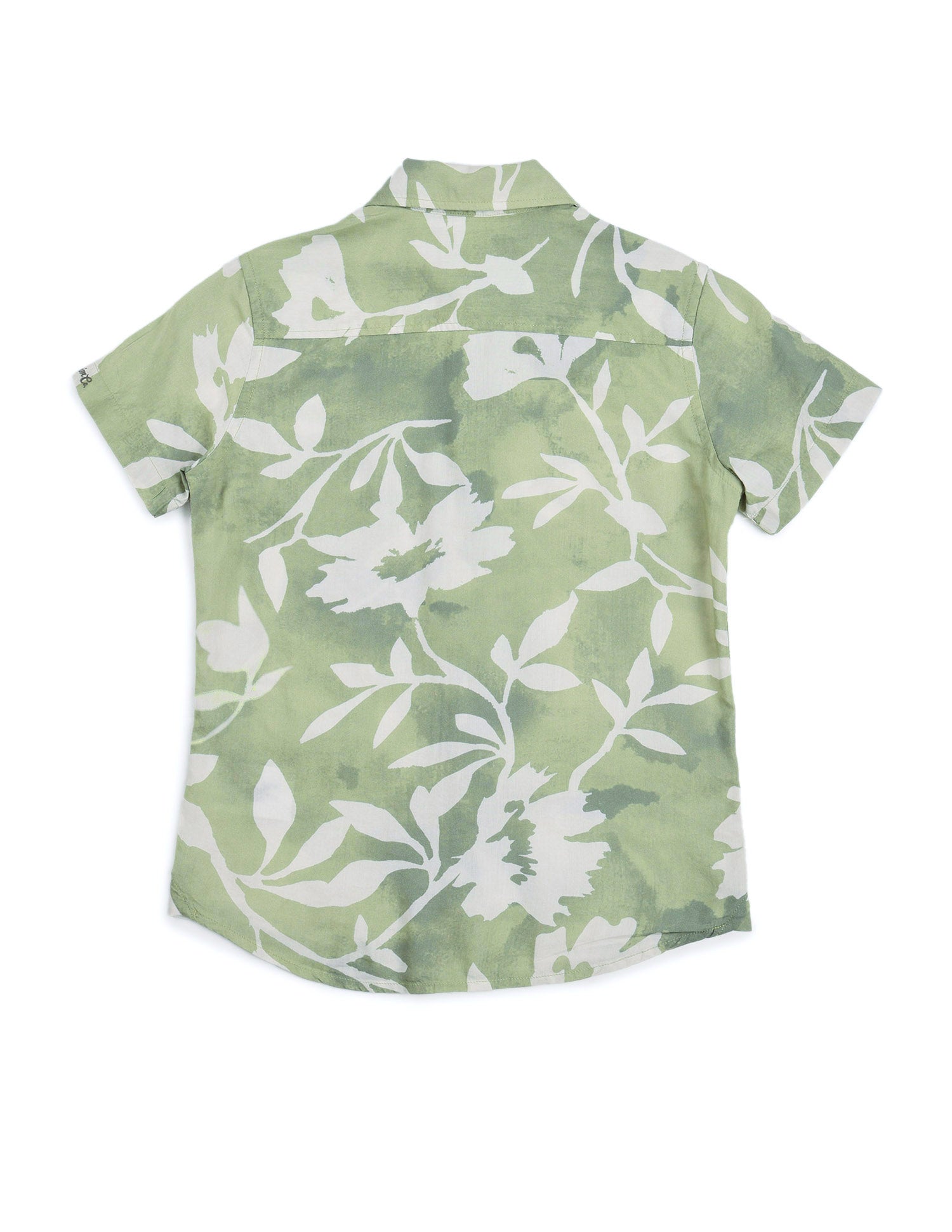 Boys Regular Fit Tropical Printed Shirt Green - U.S. POLO ASSN. | Large