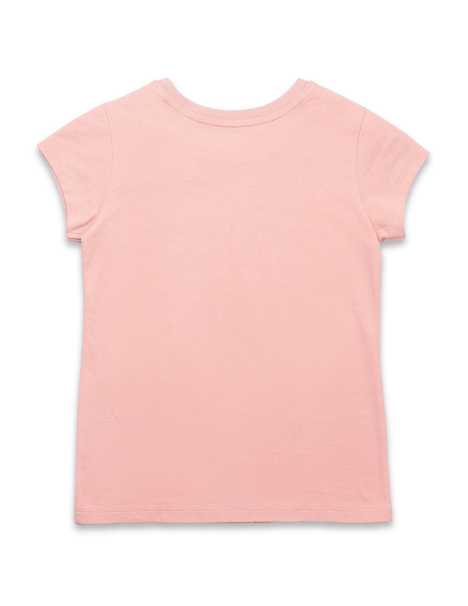 Girls Graphic Printed Regular Fit T-Shirt Light Coral - U.S. POLO ASSN. | Large