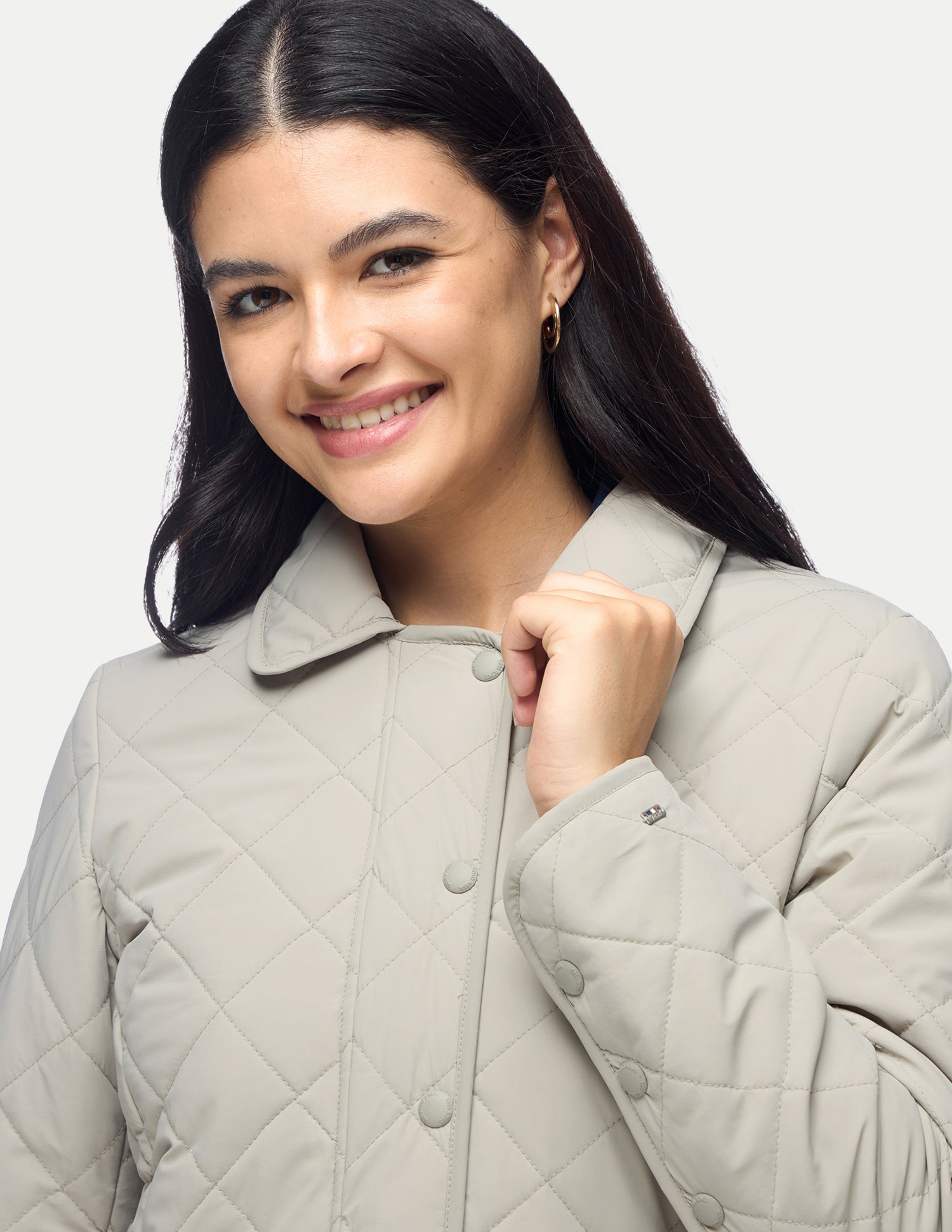 Solid Regular Fit Quilted Jacket Grey - U.S. Polo Assn. India | Large