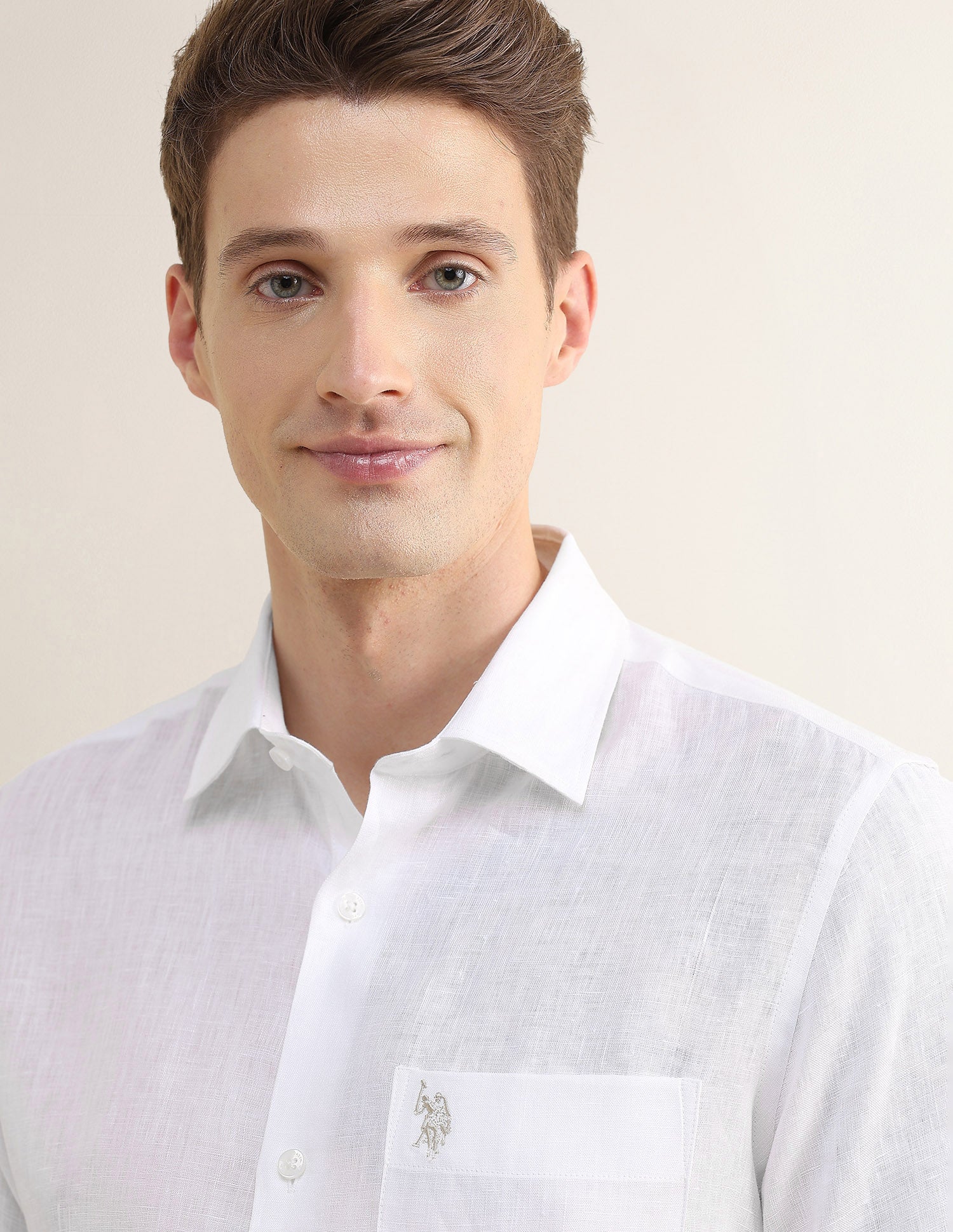 Solid Regular Fit Shirt White - U.S. Polo Assn. India | Large