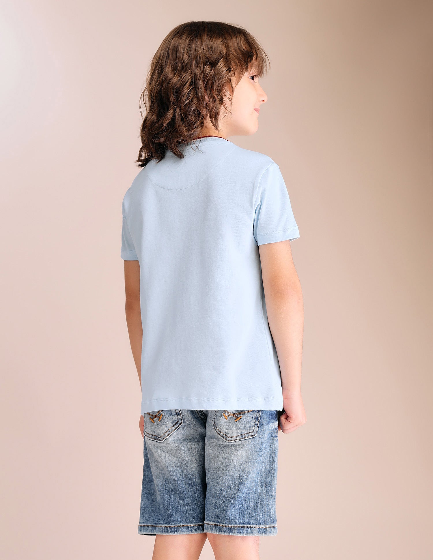 Boys Solid Regular Fit T-Shirt - Pack Of 2 Blue and Black - U.S. POLO ASSN. | Large