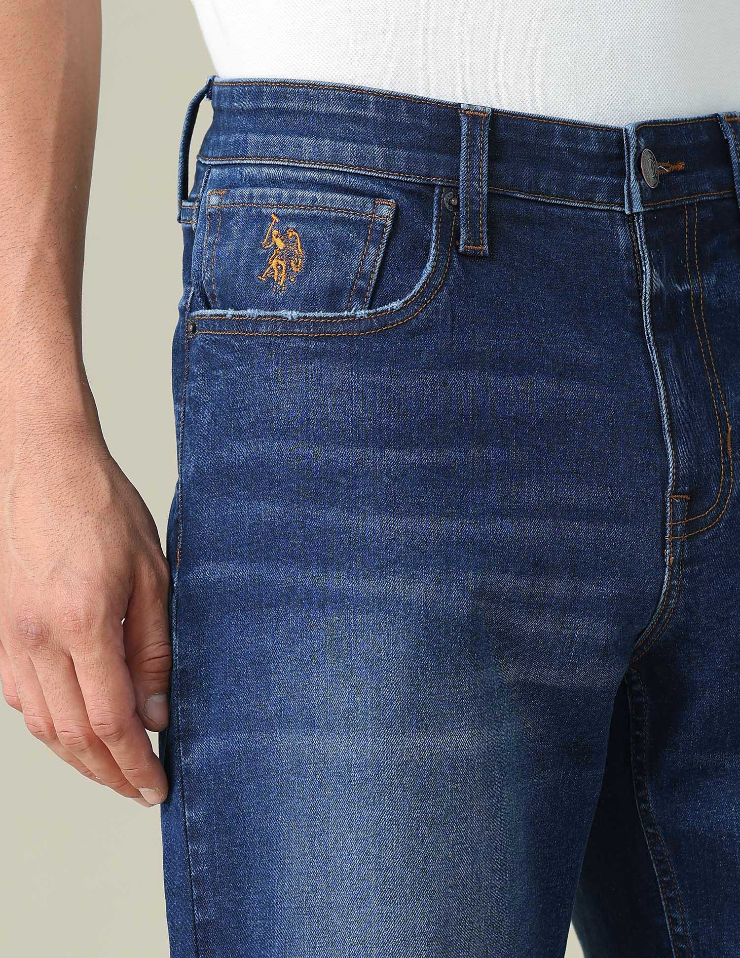 Shawn Relaxed Fit Blue Jeans Dark Blue - U.S. Polo Assn. India | Large