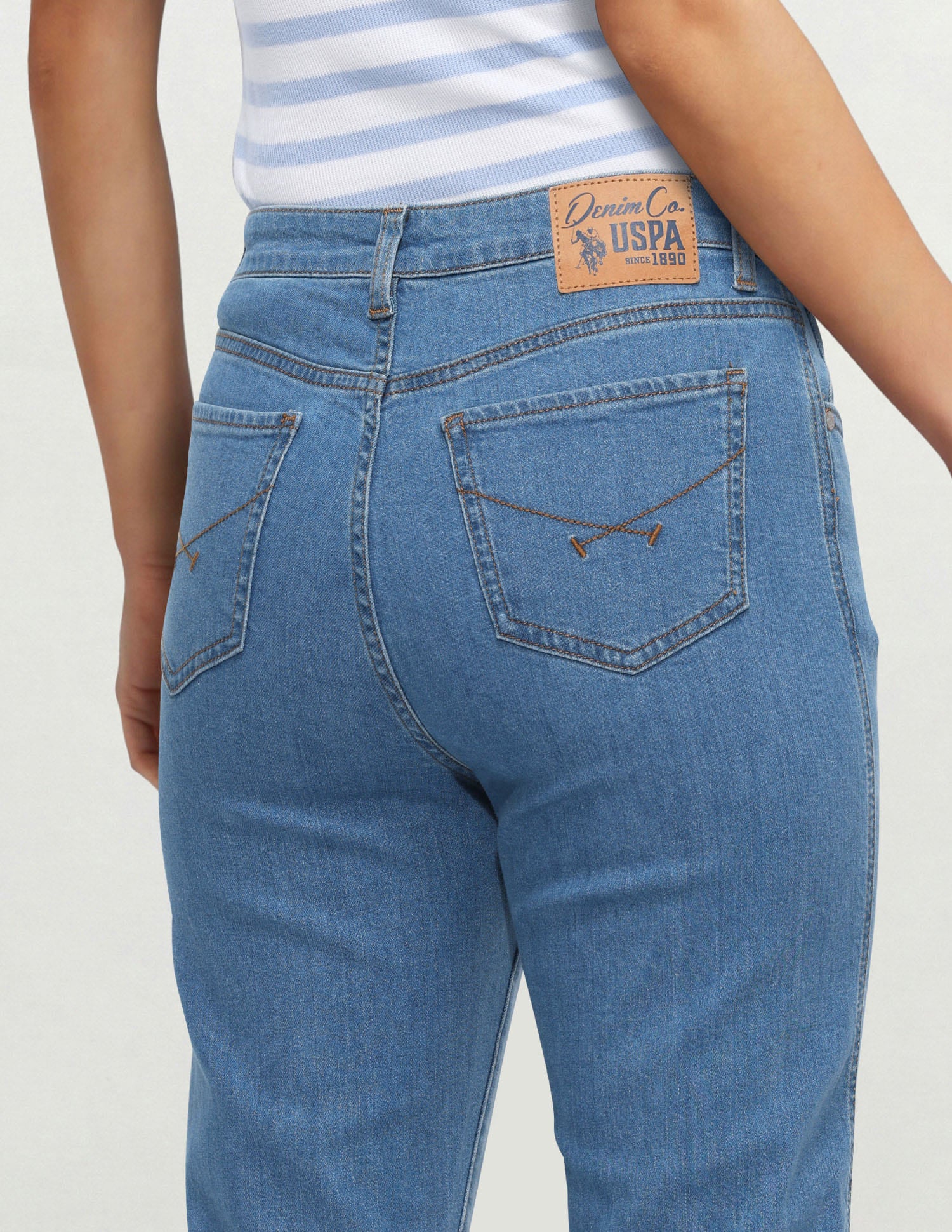 High Rise Extreme Flared Fit Jeans Blue - U.S. Polo Assn. India | Large