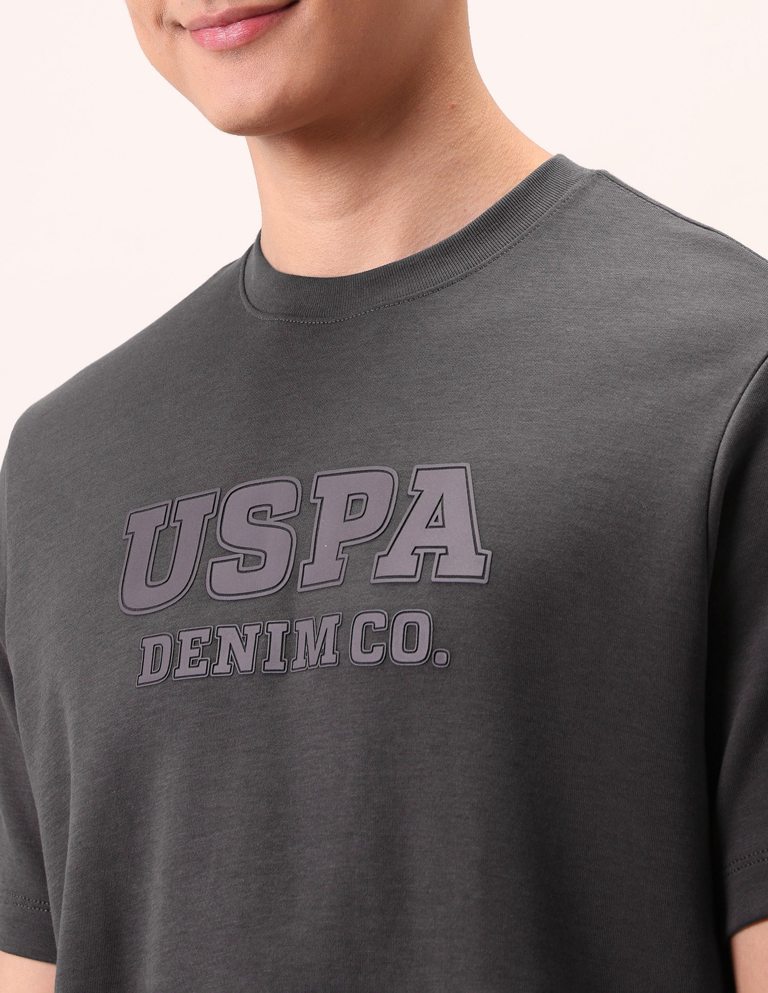 Relaxed Fit Outdoor T-Shirt Dark Grey - U.S. Polo Assn. India | Large