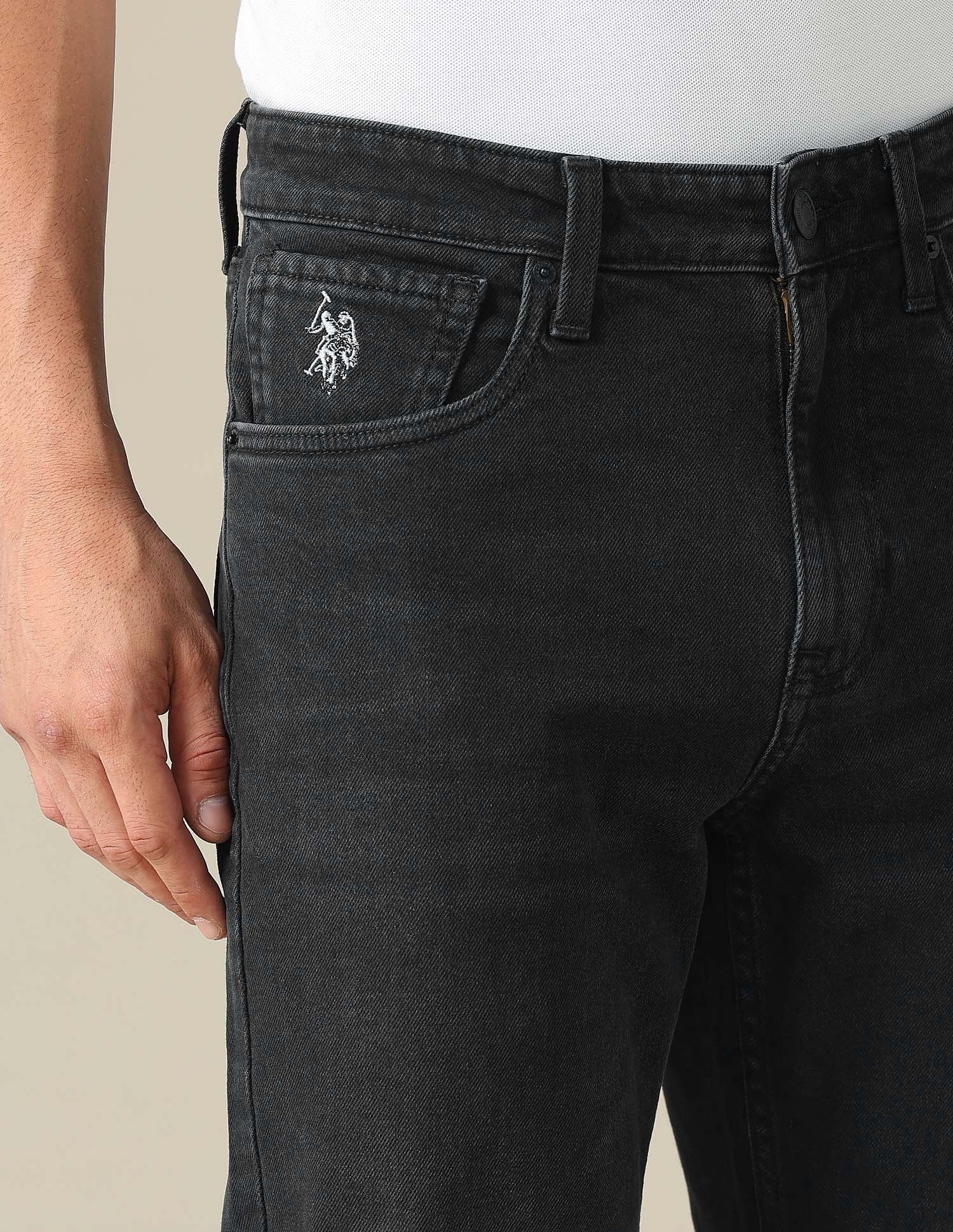 Harold Slim Straight Fit Black Jeans Black - U.S. POLO ASSN. | Large