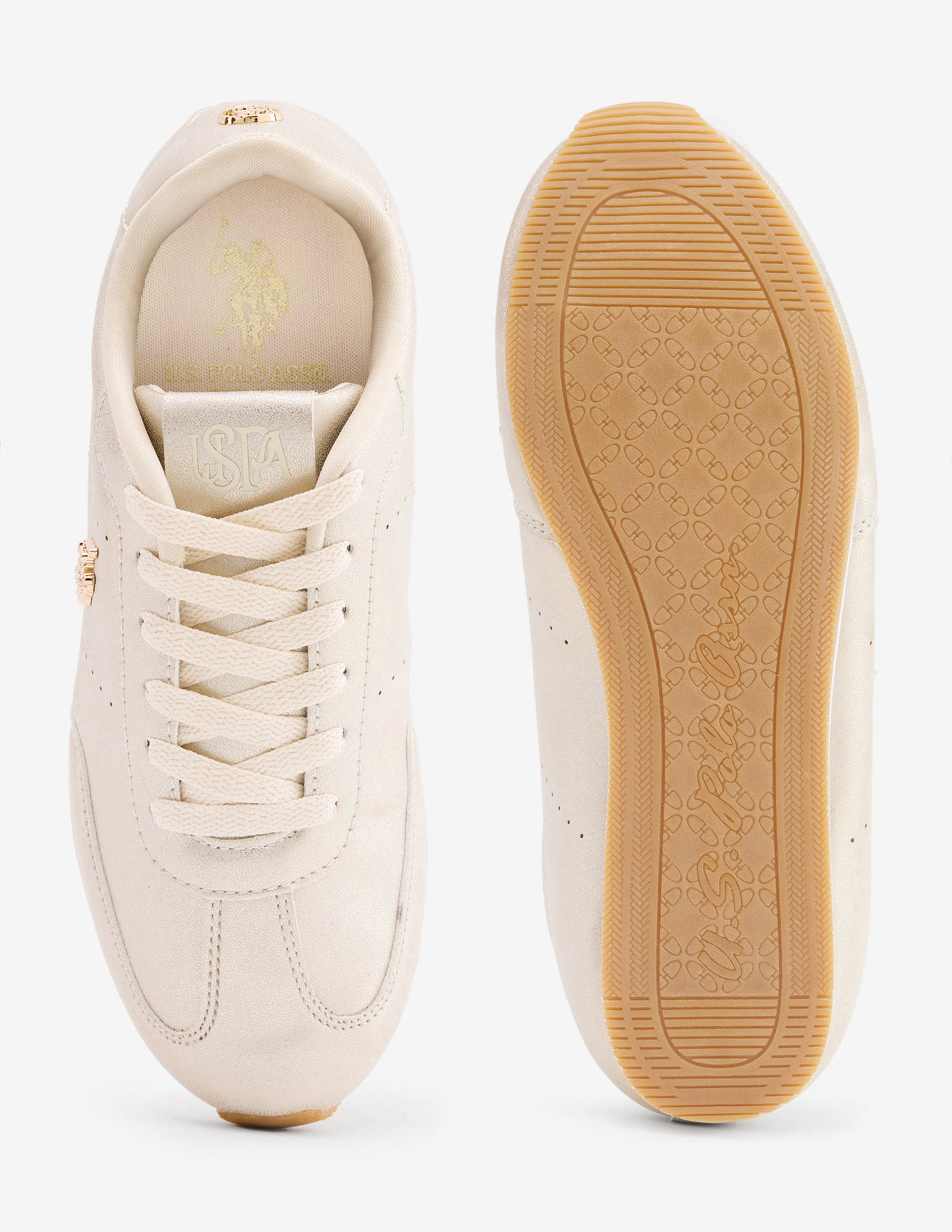 Amelise Lace-Ups Sneakers Gold - U.S. Polo Assn. India | Large