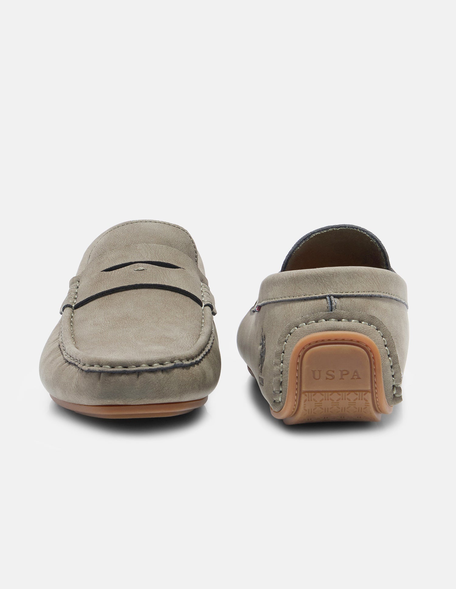 Round Toe Elric Loafers Olive - U.S. Polo Assn. India | Large
