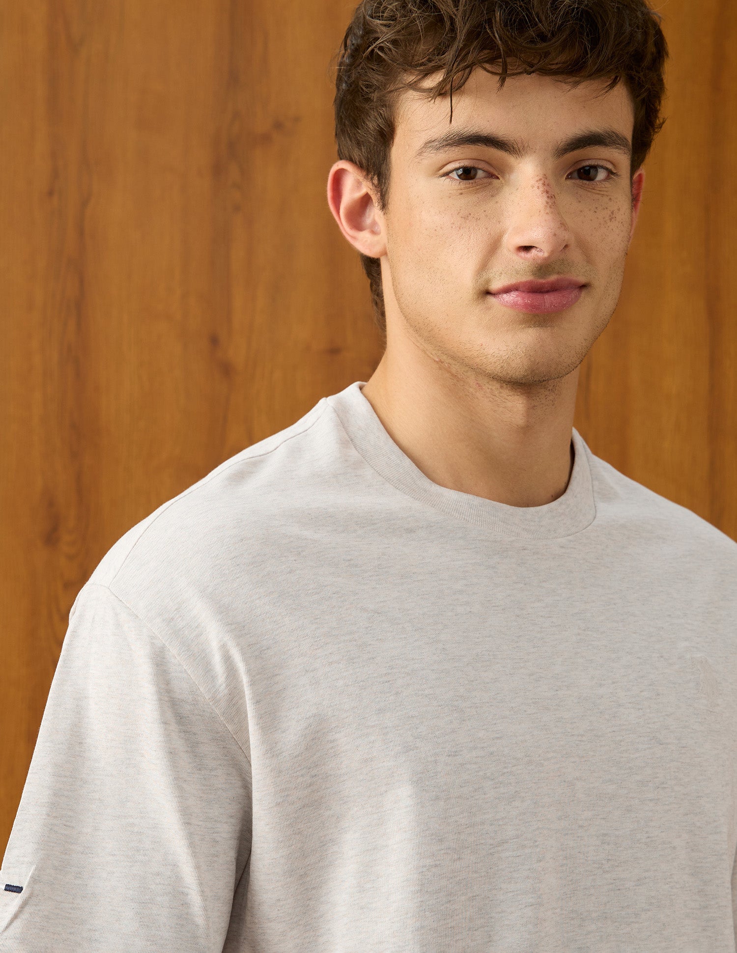 Heathered Relaxed Fit T-Shirt Ecru Melange - U.S. Polo Assn. India | Large