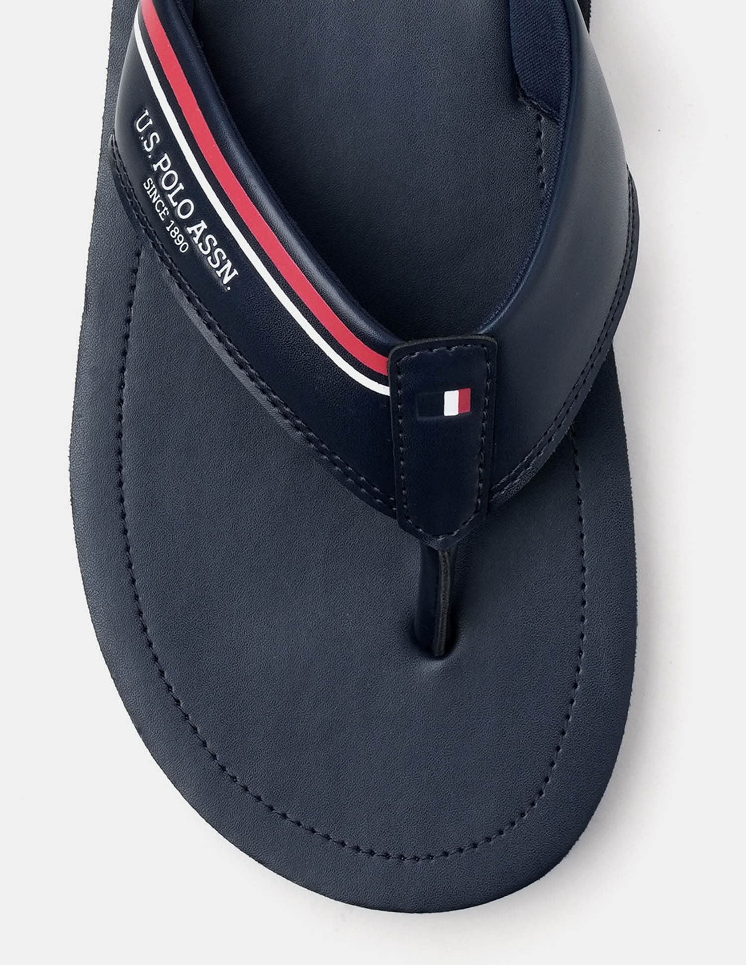 Men Nesta Striped Flip Flops Navy - U.S. POLO ASSN. | Large