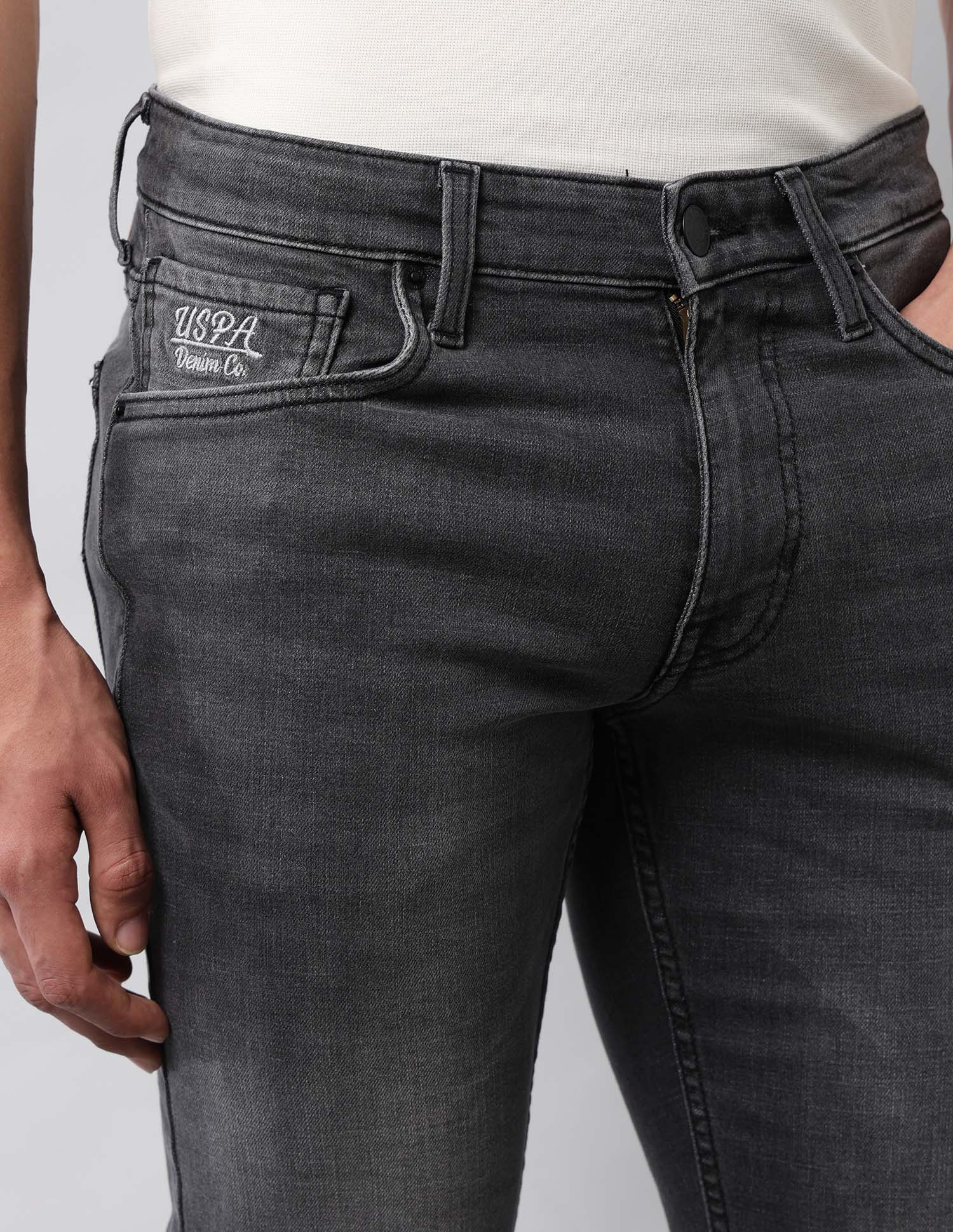 Brandon Slim Tapered Fit Black Jeans Dark Grey - U.S. POLO ASSN. | Large