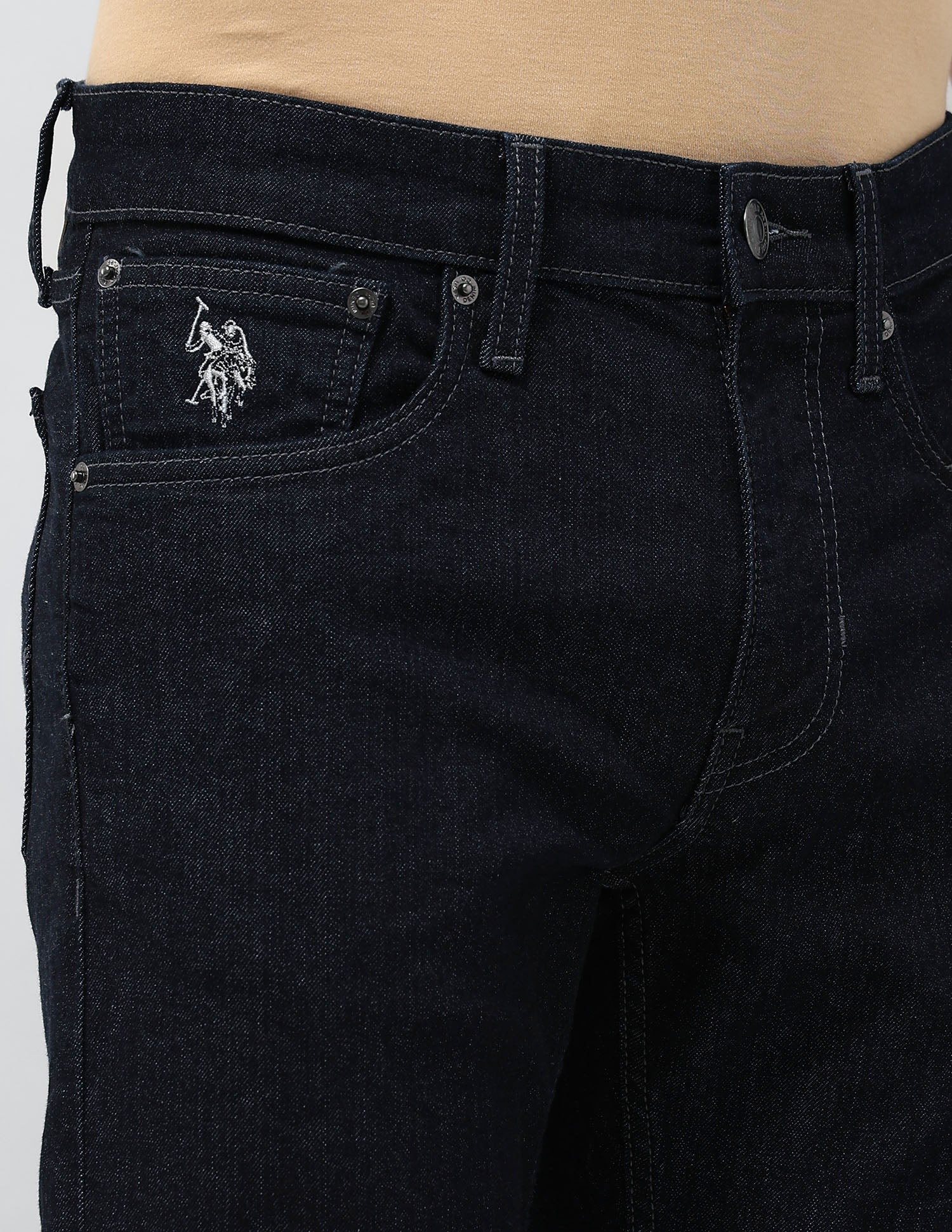 Regallo Skinny Fit Blue Jeans Dark Wash - U.S. POLO ASSN. | Large