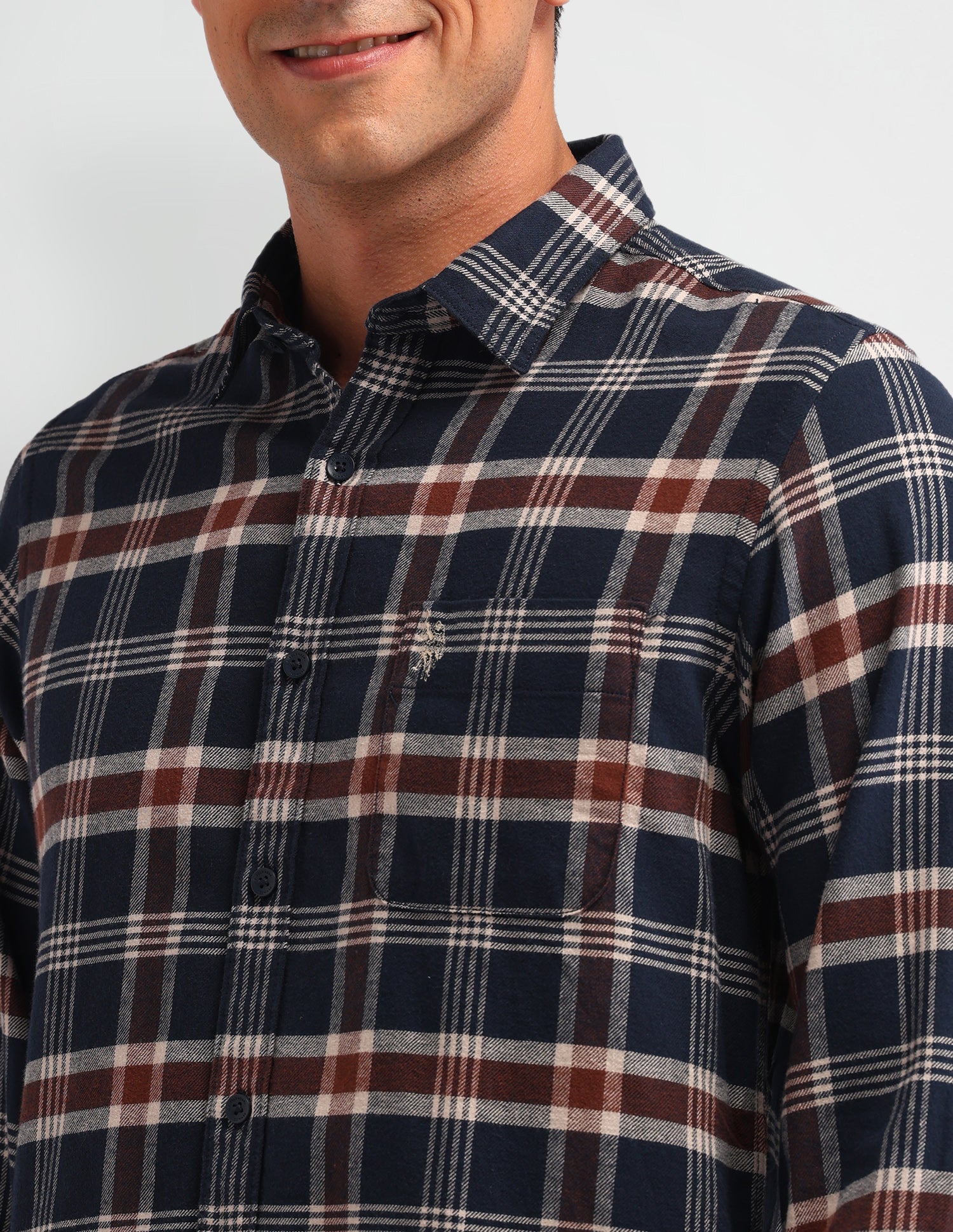 Tartan Checks Slim Fit Shirt Navy - U.S. Polo Assn. India | Large