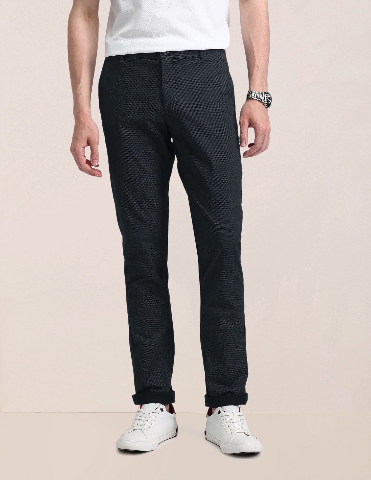 Mid Rise Slim Fit Trousers Grey - U.S. POLO ASSN. | Large