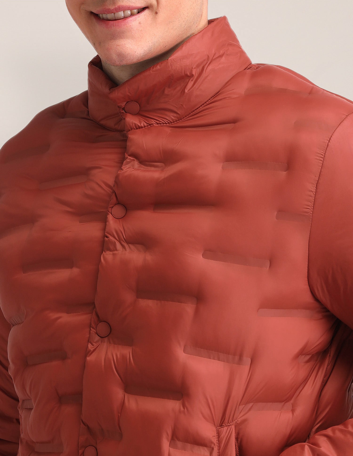 Solid Regular Fit Puffer Jacket Rust - U.S. POLO ASSN. | Large