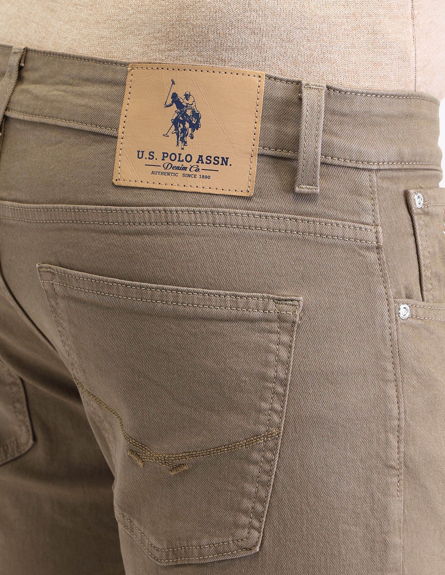 Henry Cropped Fit Jeans Khaki - U.S. POLO ASSN. | Large