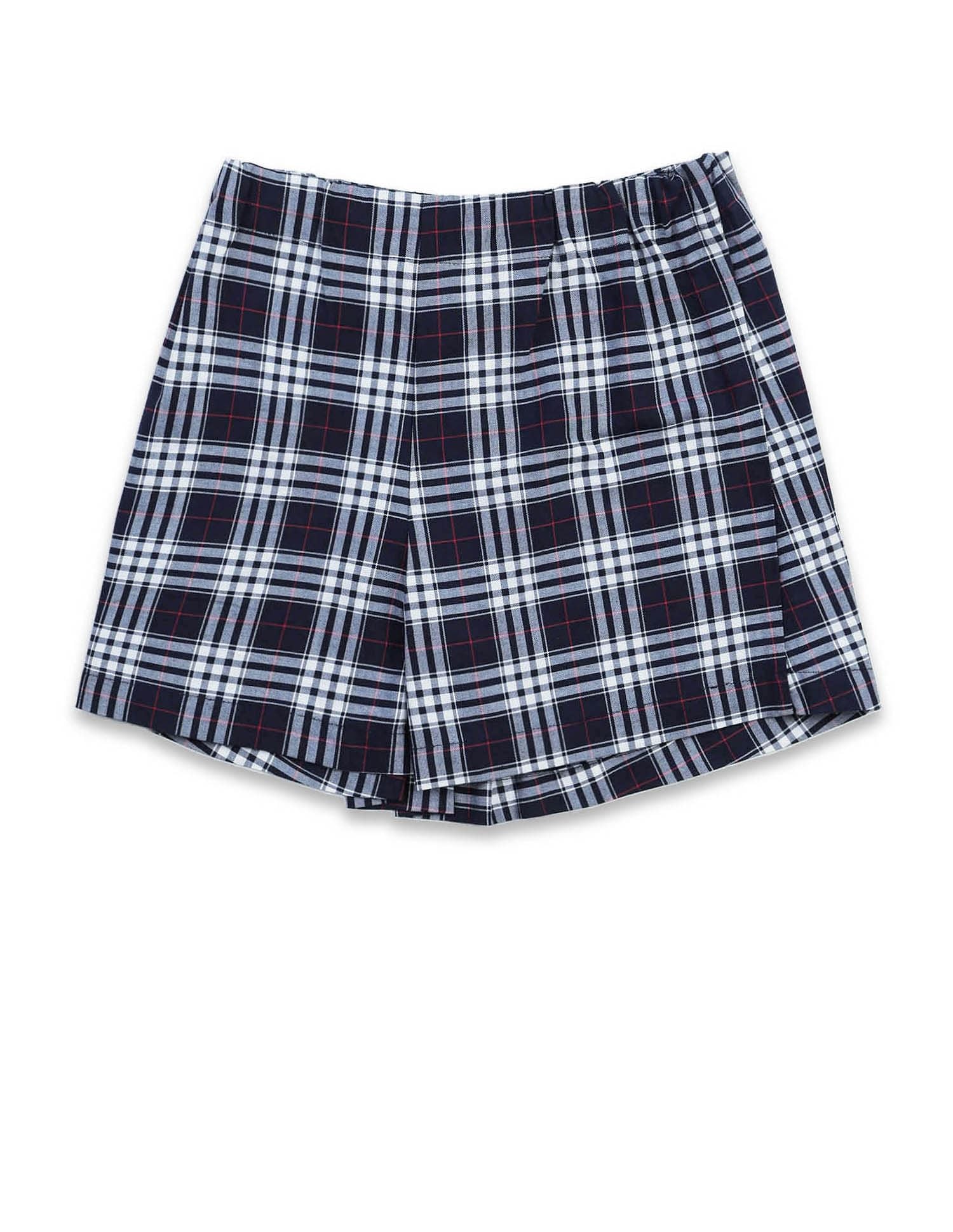 Girls Tartan Checked Skorts Navy - U.S. POLO ASSN. | Large